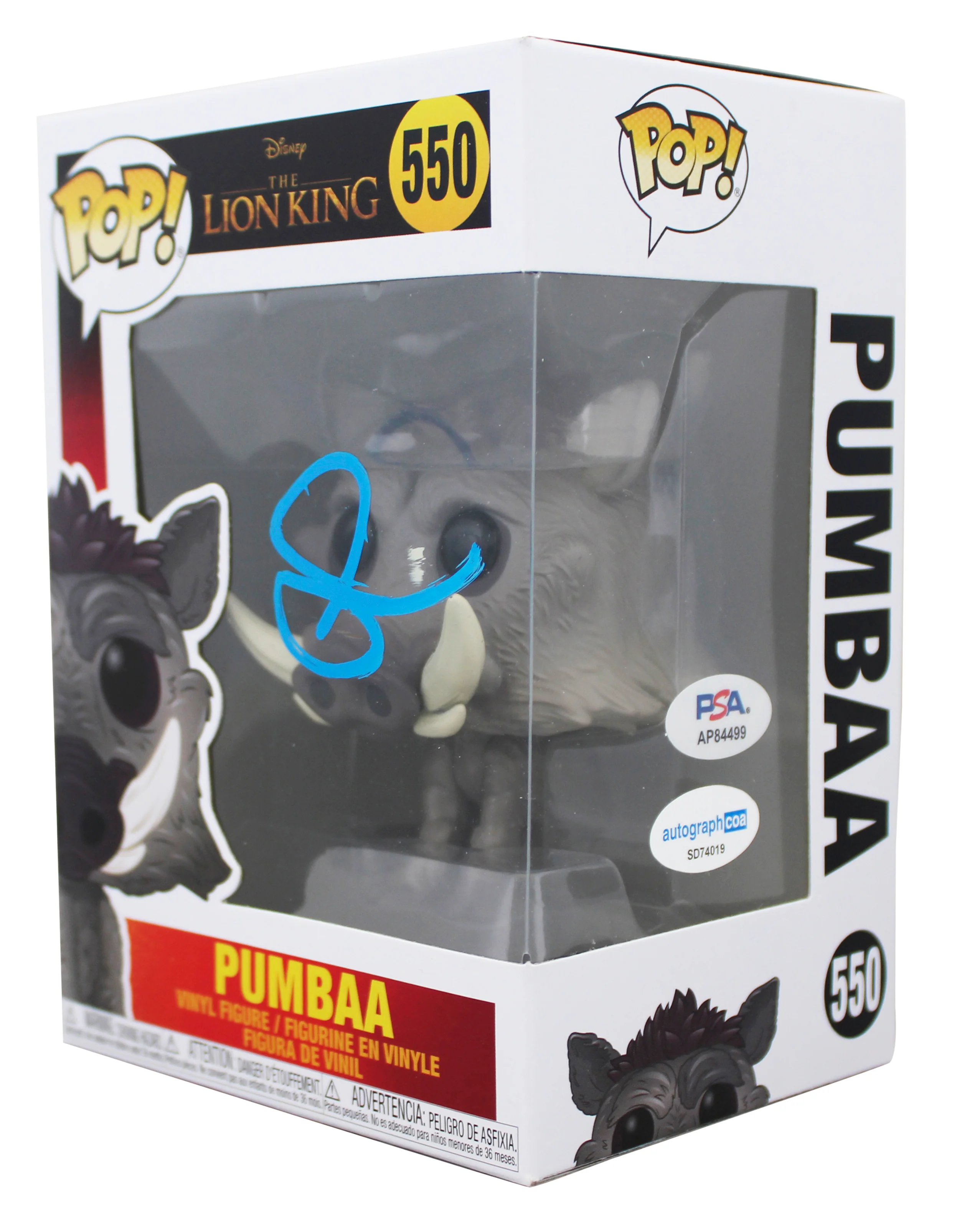 Seth Rogan The Lion King Signed Pumbaa #550 Funko Pop Vinyl Figure PSA #AP84499 - Image 3