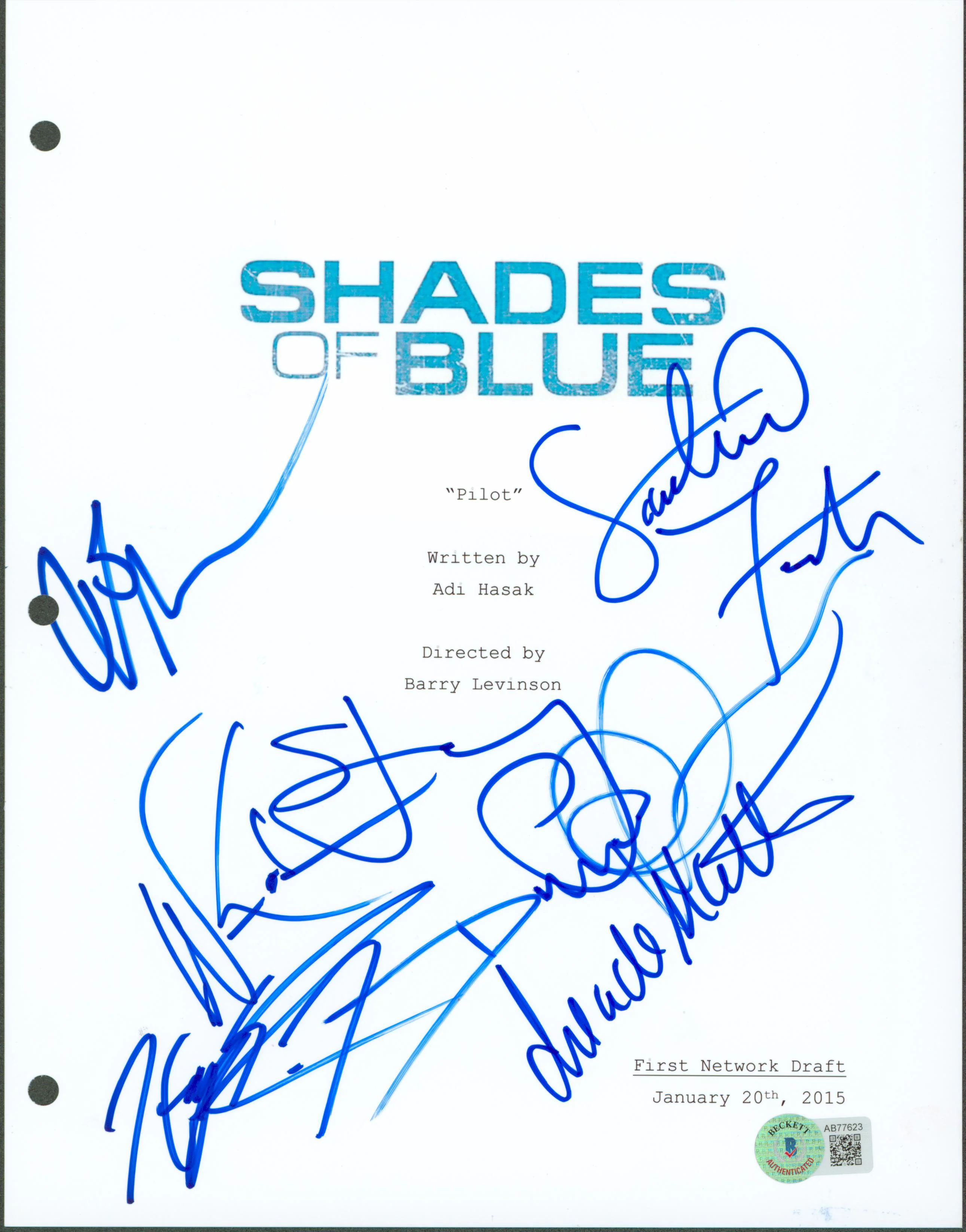 Shades of Blue (7) Okeniyi, Kole, Donnell, +4 Signed Script Cover BAS #AB77623 - Image 2