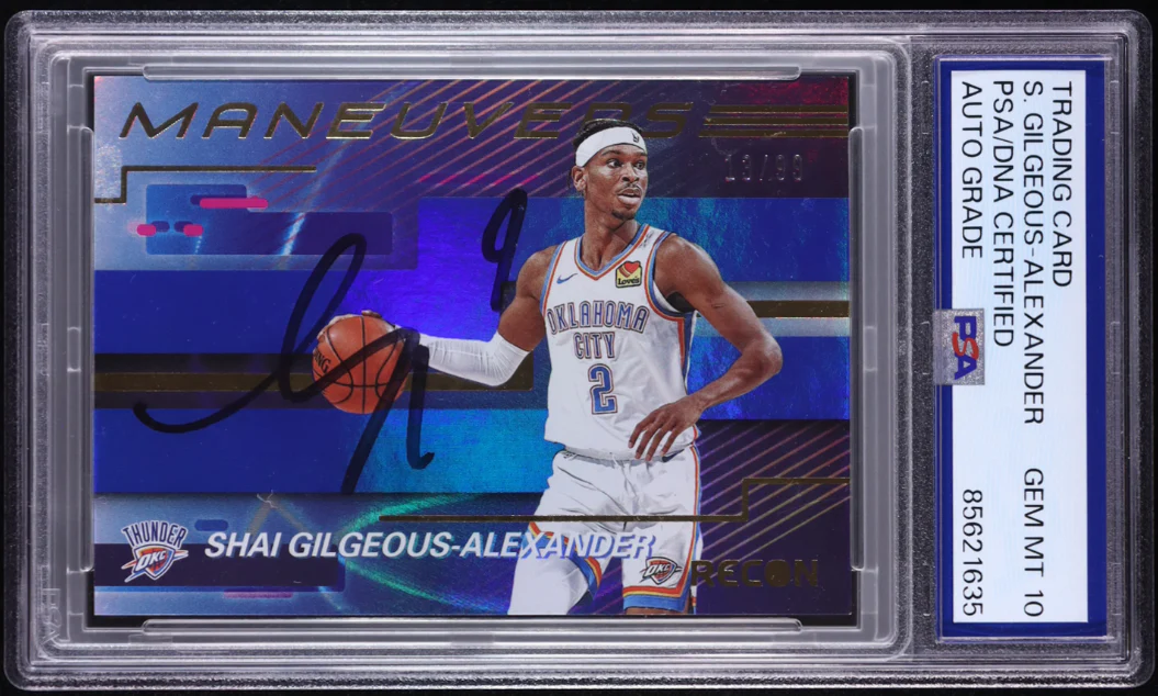Shai Gilgeous-Alexander Signed 2020-21 Recon Maneuvers Blue /99 PSA Auto 10 - Image 2