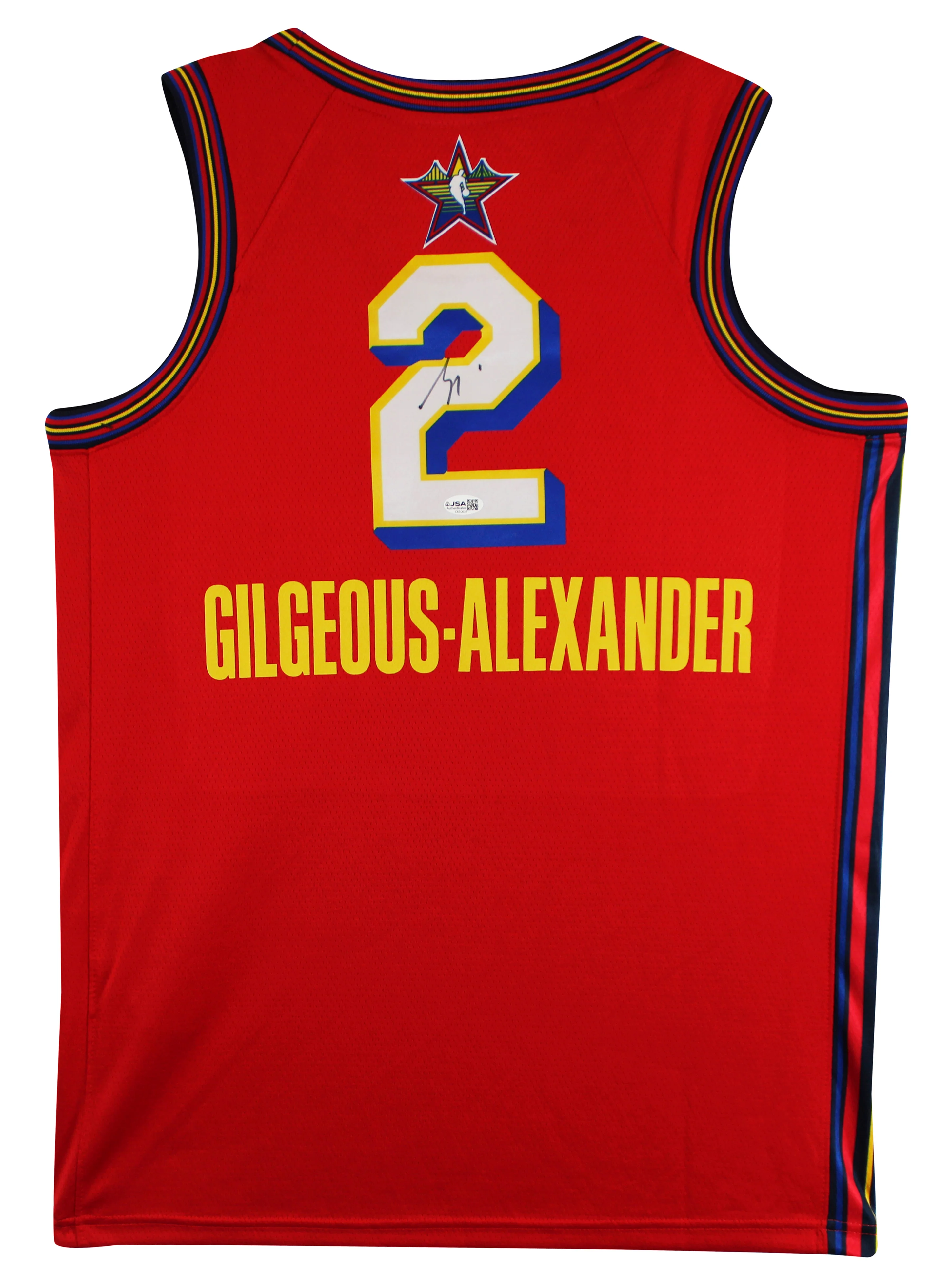 Shai Gilgeous-Alexander Signed Red ASG Nike Jordan Swingman Jersey JSA #CK50631 - Image 3
