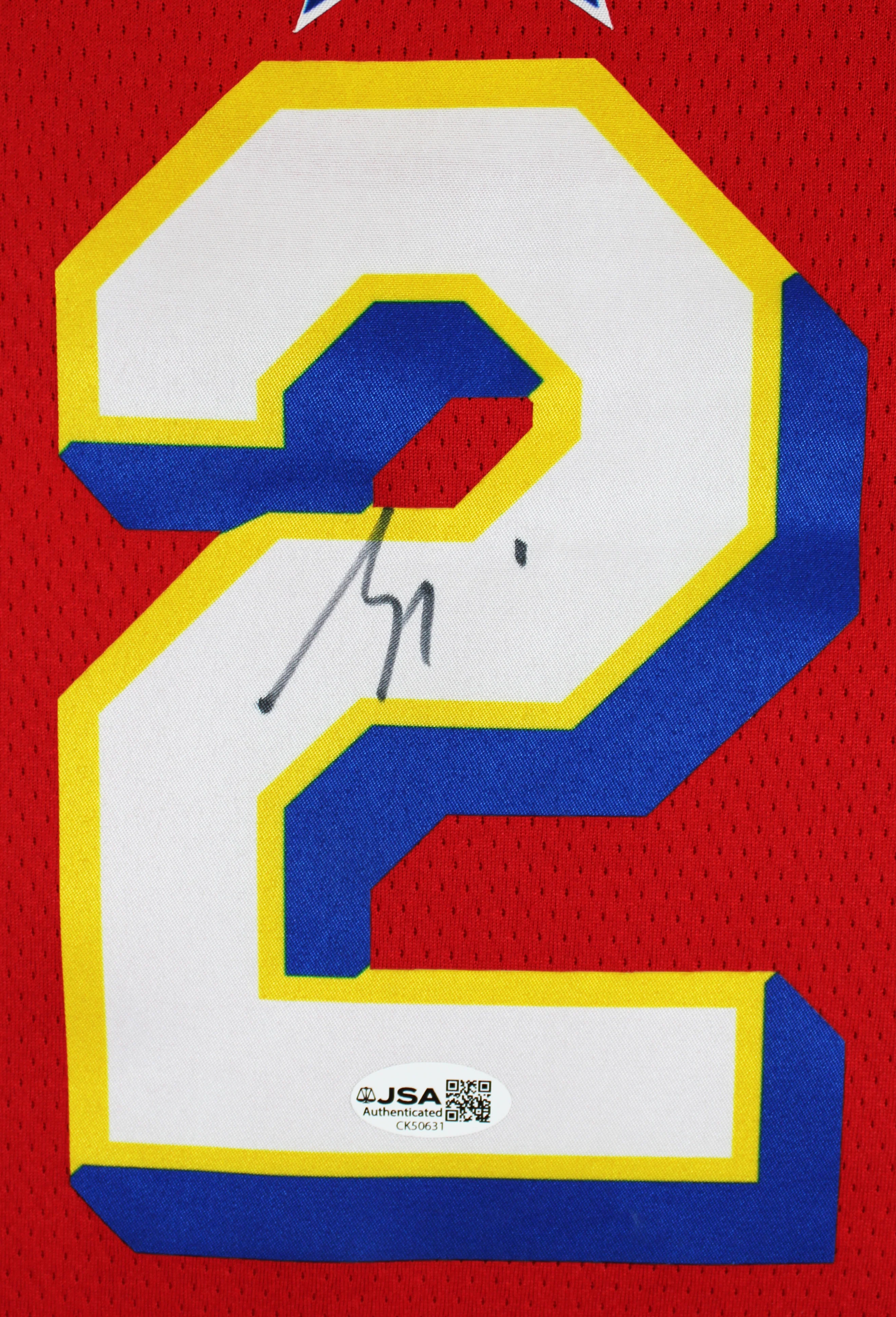 Shai Gilgeous-Alexander Signed Red ASG Nike Jordan Swingman Jersey JSA #CK50631 - Image 4