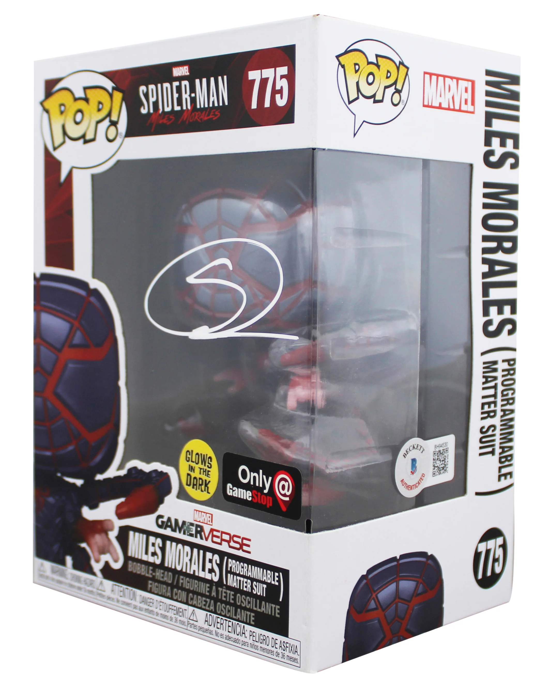 Shameik Moore Spider-Man Signed Miles Morales #775 Funko Pop Figure BAS #BH94530 - Image 3