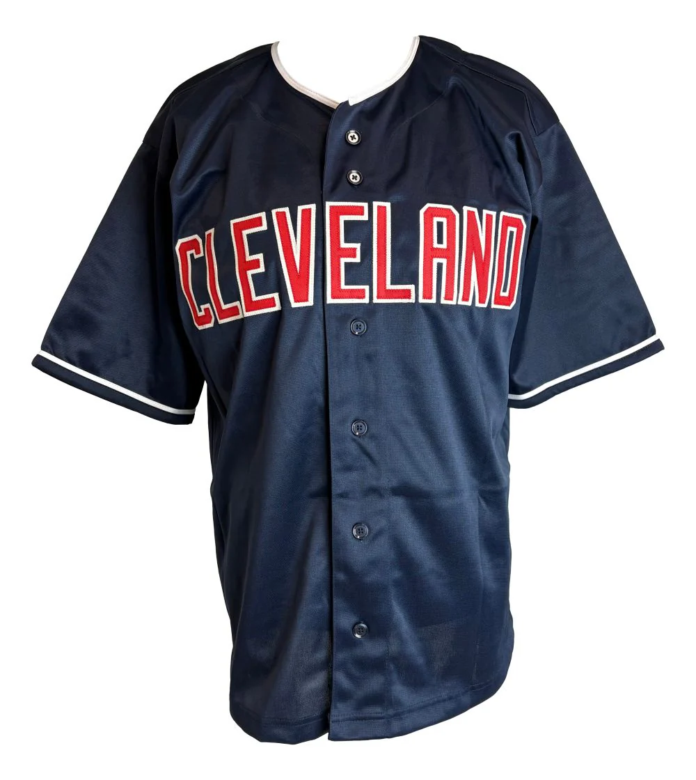 Shane Bieber Cleveland Signed Navy Baseball Jersey JSA - Image 3