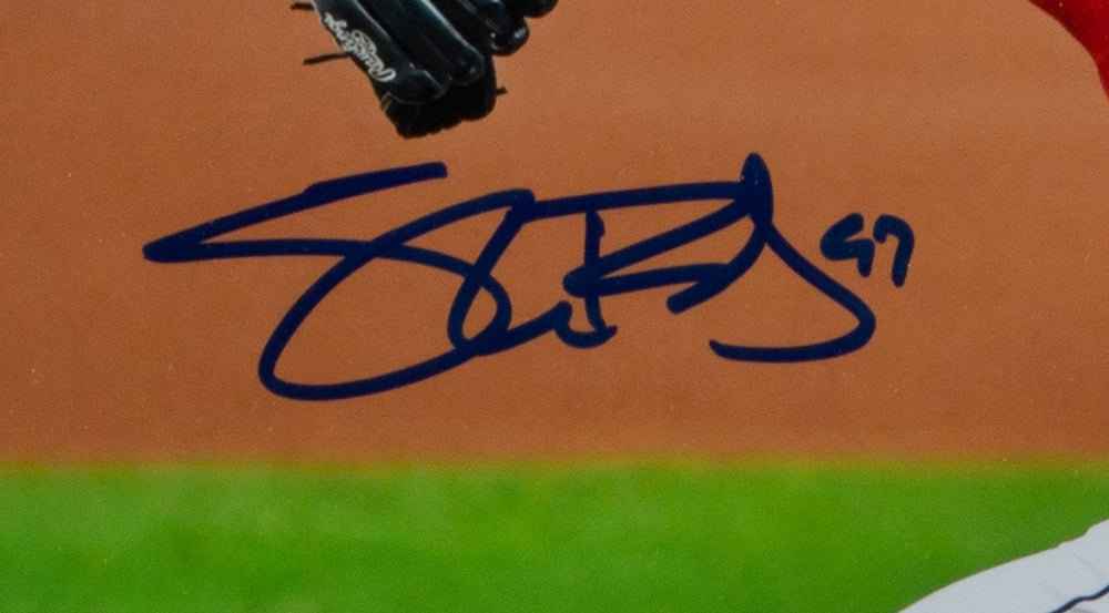 Shane Bieber Signed Framed 8x10 Cleveland Indians Pitch Photo BAS ITP - Image 2