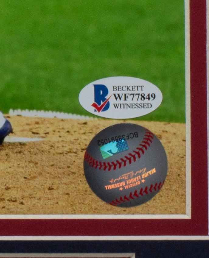 Shane Bieber Signed Framed 8x10 Cleveland Indians Pitch Photo BAS ITP - Image 3