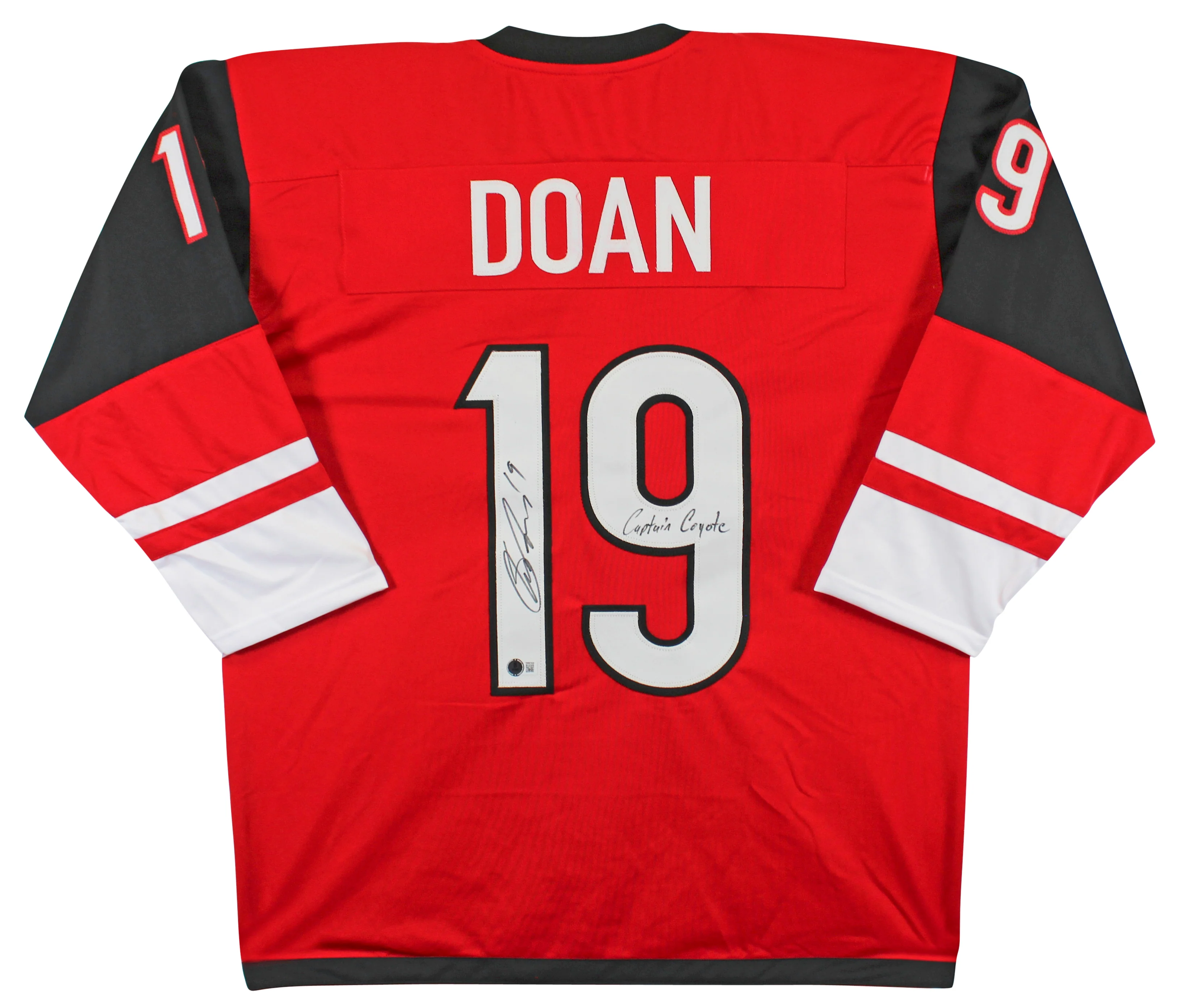 Shane Doan "Captain Coyote" Authentic Signed Red Pro Style Jersey BAS Witnessed - Image 2