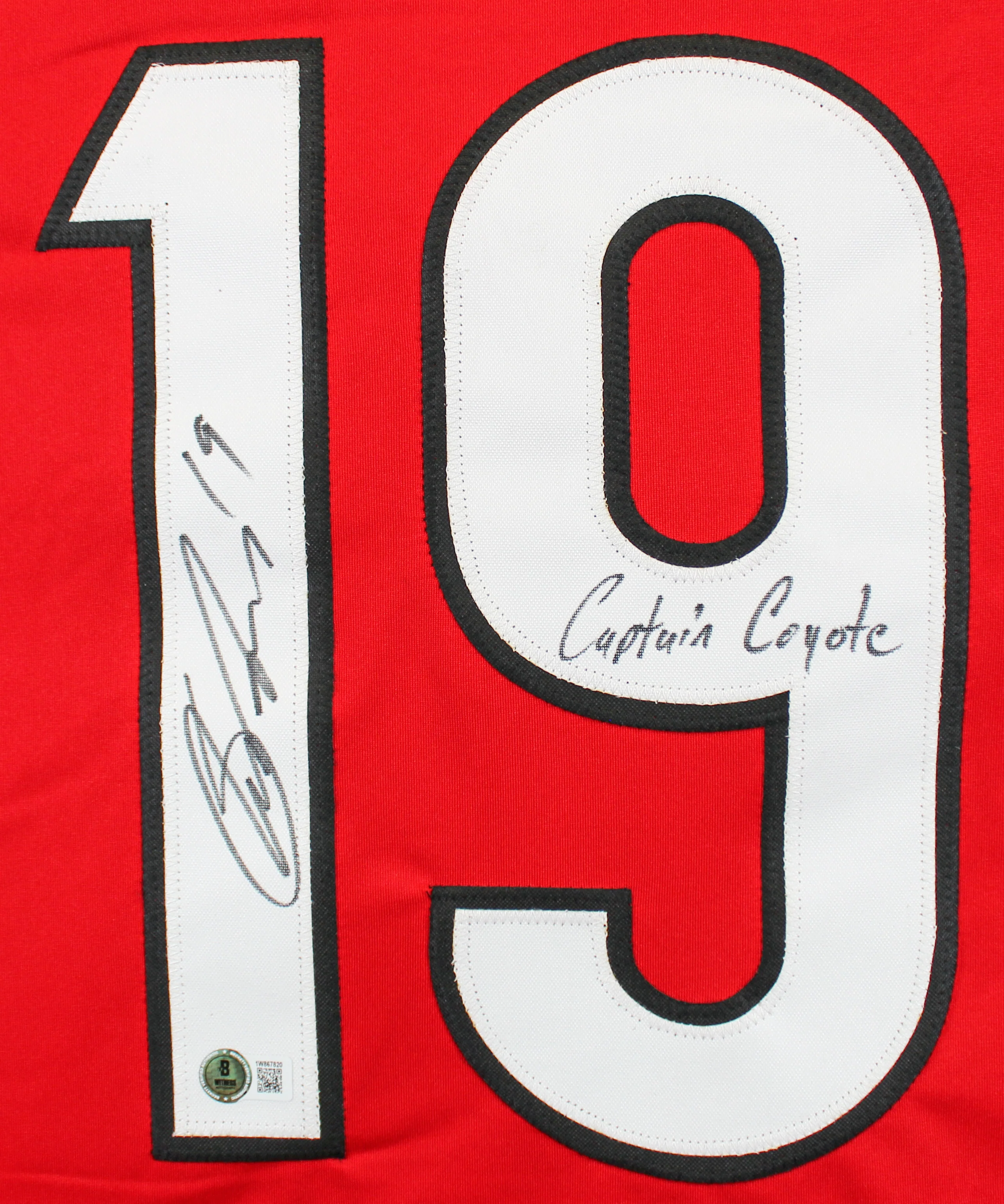 Shane Doan "Captain Coyote" Authentic Signed Red Pro Style Jersey BAS Witnessed - Image 3