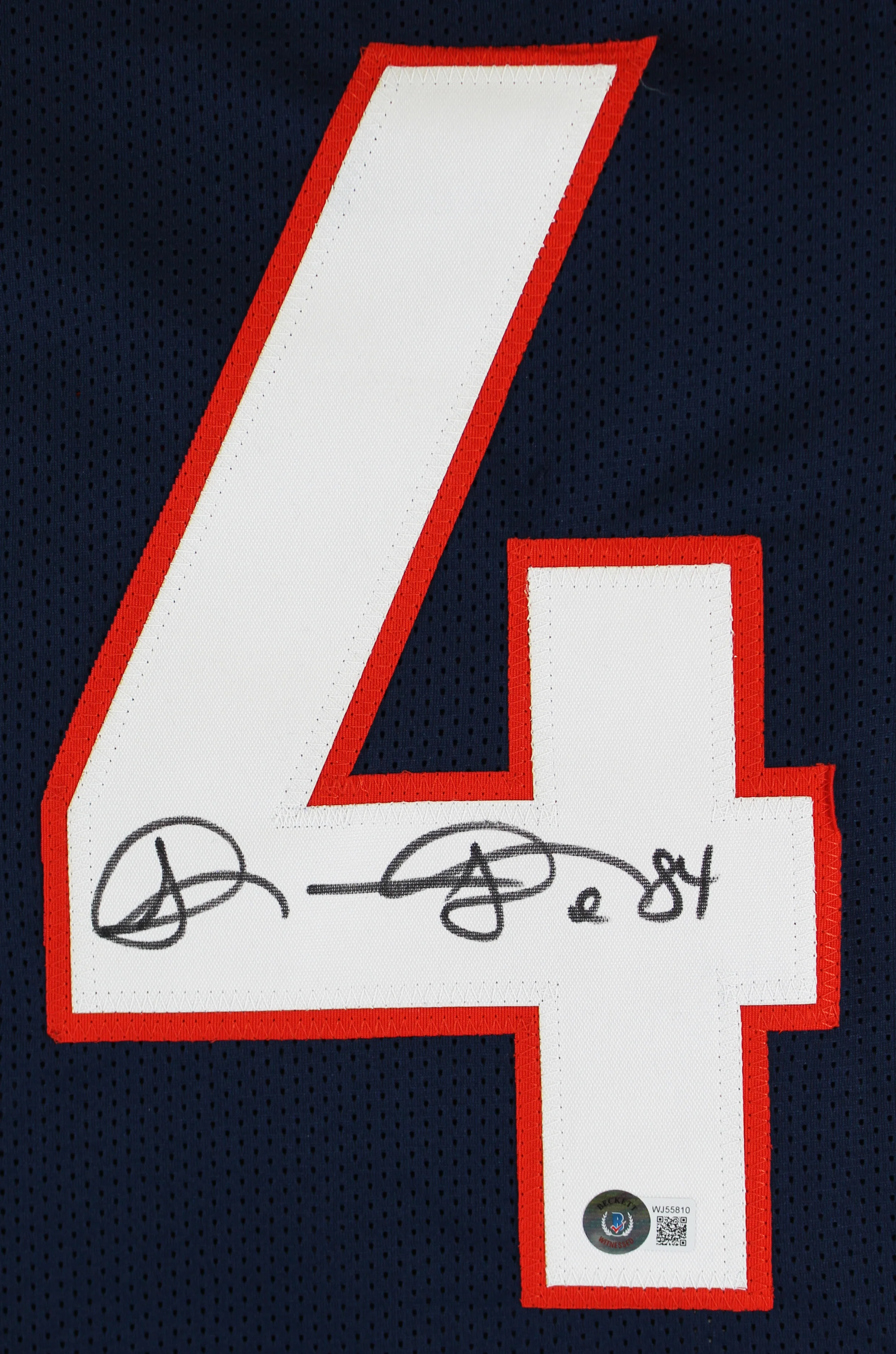 Shannon Sharpe Authentic Signed Navy Blue Pro Style Jersey BAS Witnessed - Image 3