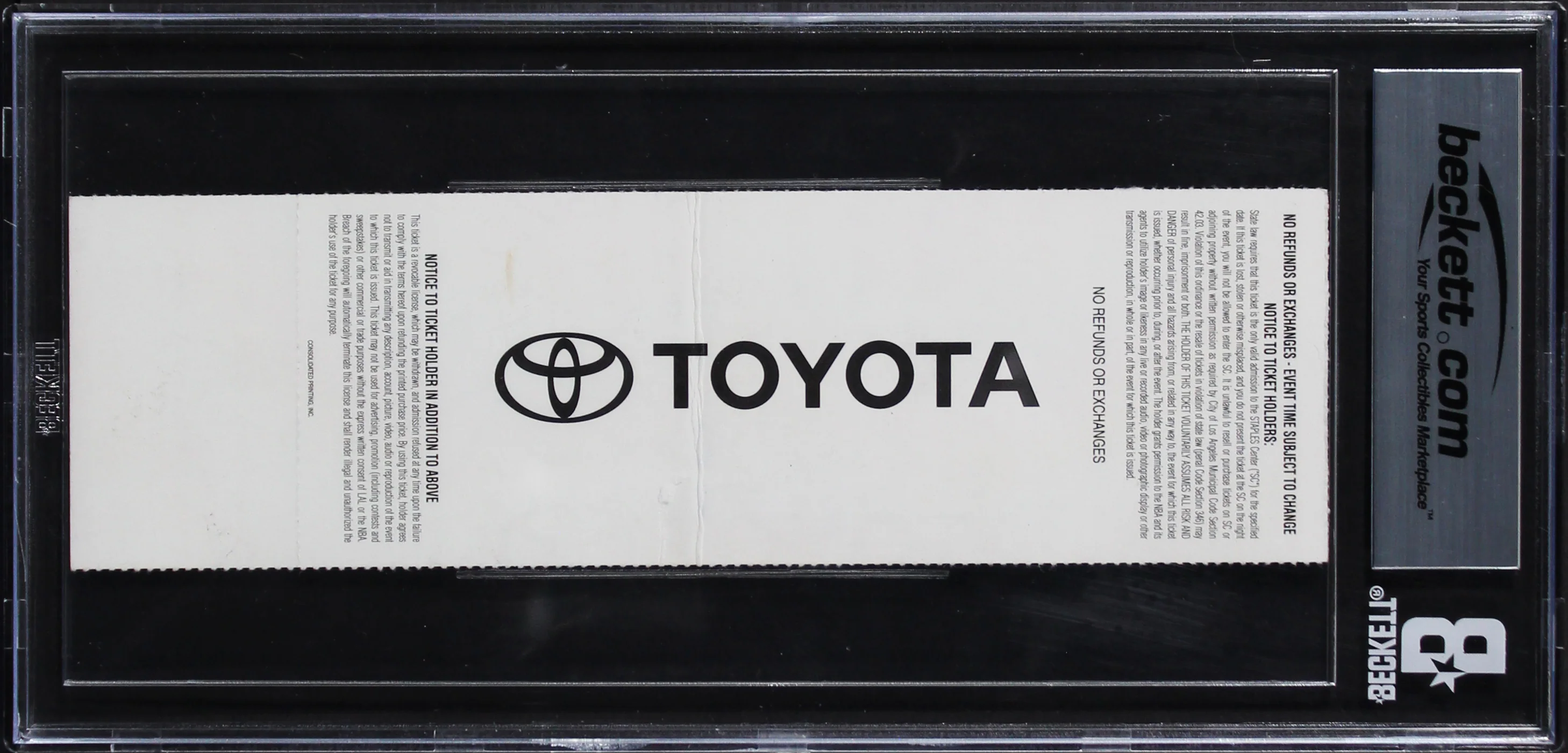 Shaquille O'Neal 8x Insc Signed 2000 NBA Finals Game 6 Ticket Auto 10 BAS Slab 3 - Image 3