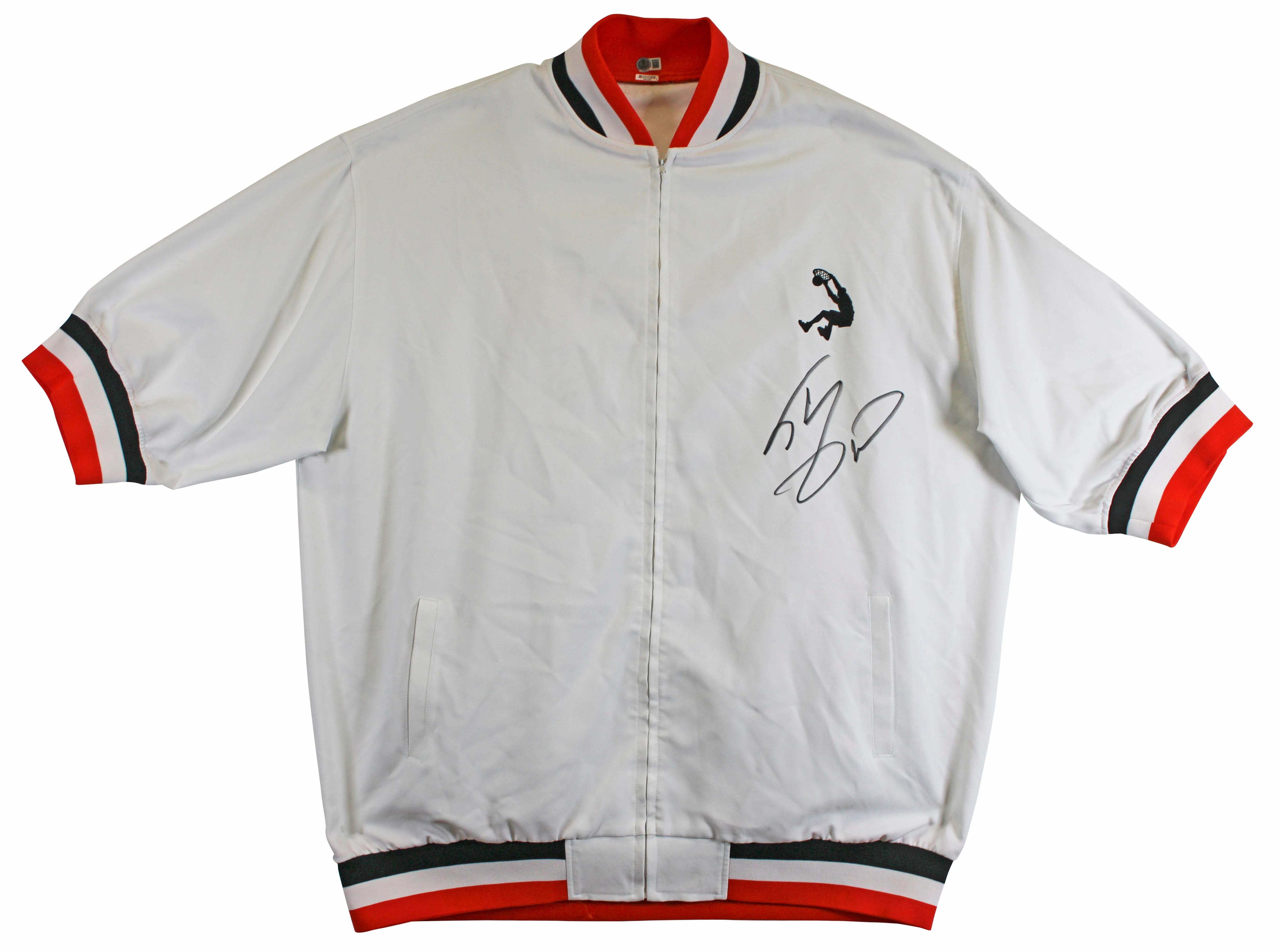 Shaquille O'Neal Authentic Signed White Adidas Warm-Up Jacket BAS Wit #2W958081 - Image 2