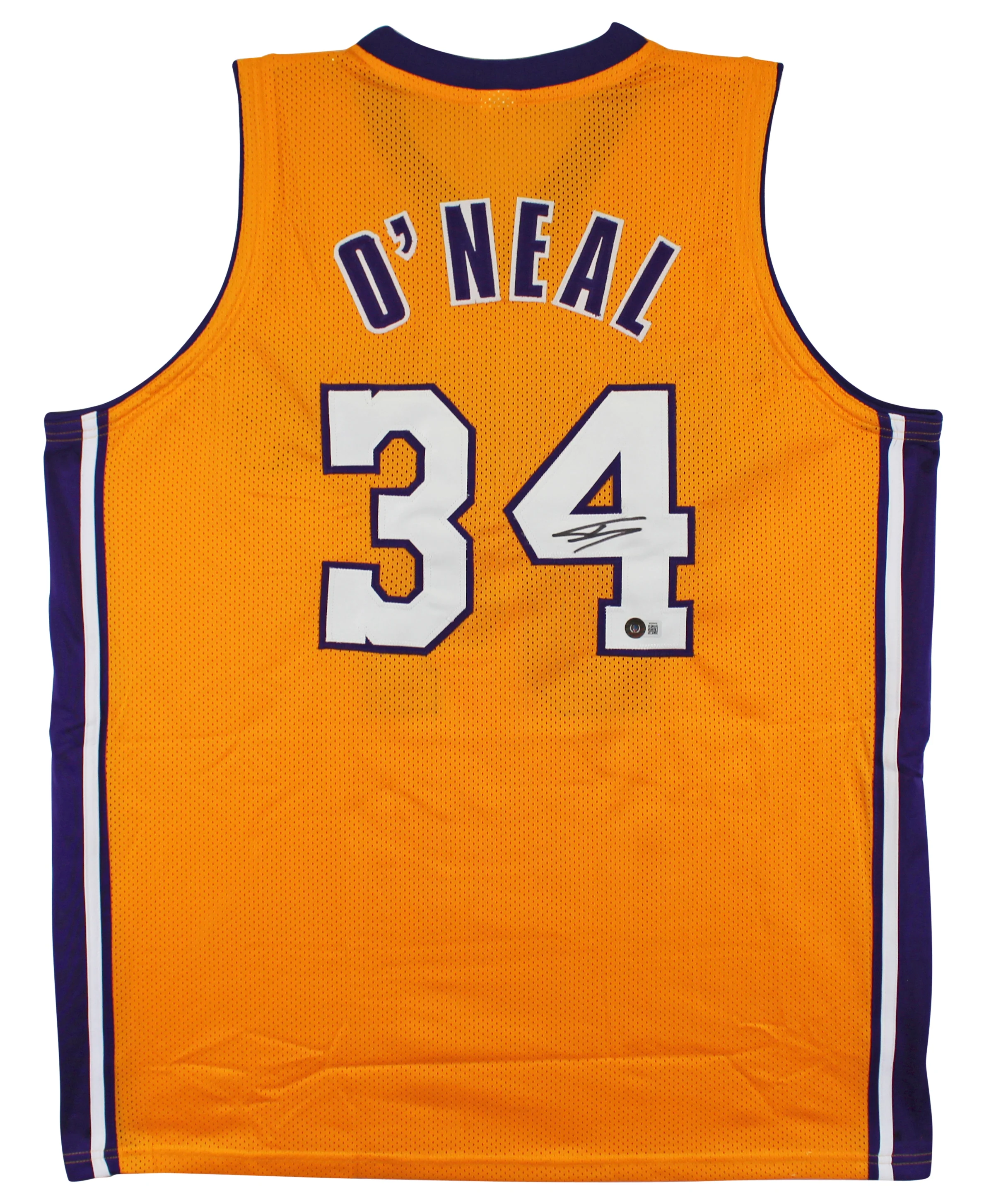 Shaquille O'Neal Authentic Signed Yellow Pro Style Jersey BAS Witnessed 2 - Image 2