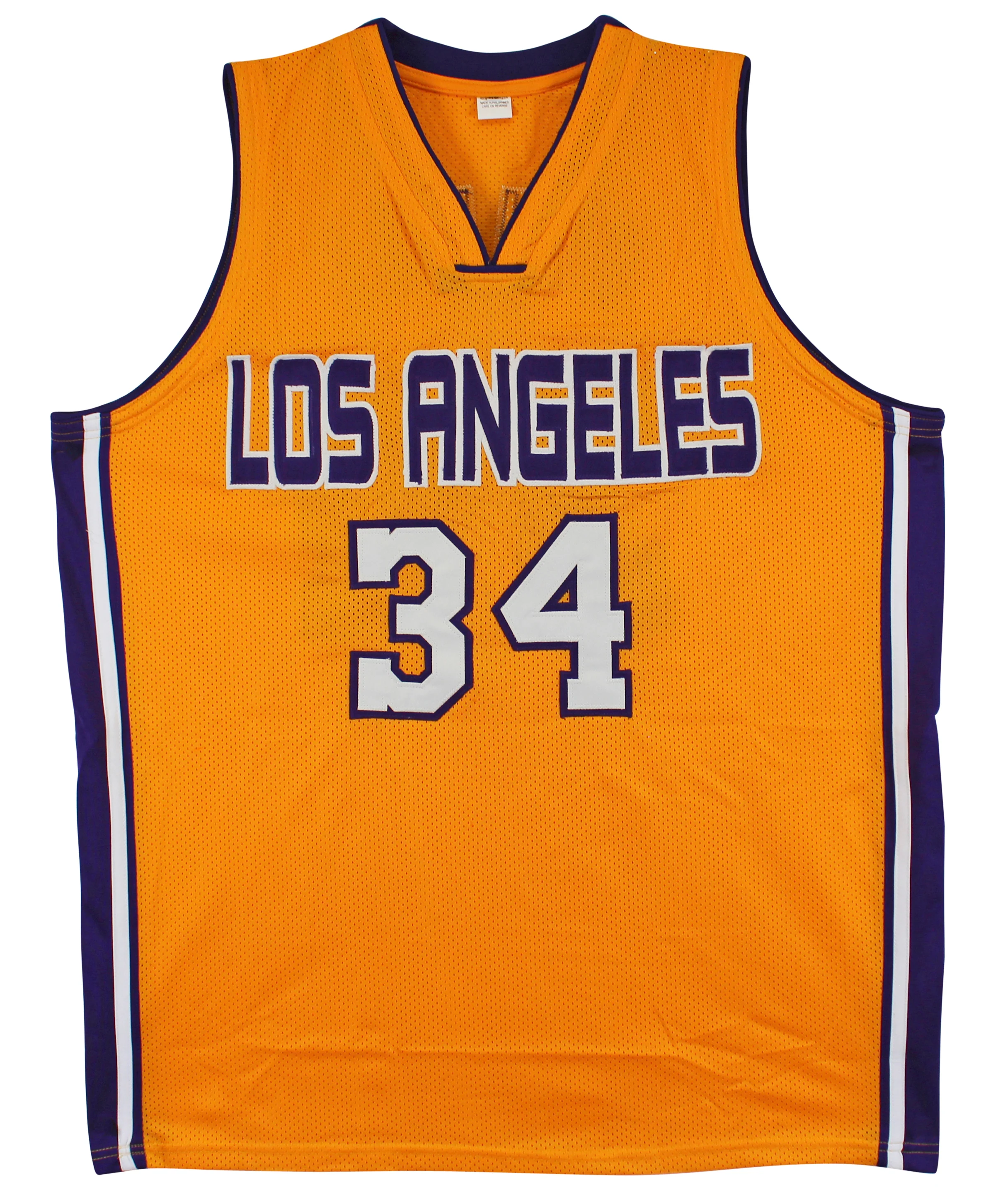 Shaquille O'Neal Authentic Signed Yellow Pro Style Jersey BAS Witnessed 2 - Image 4