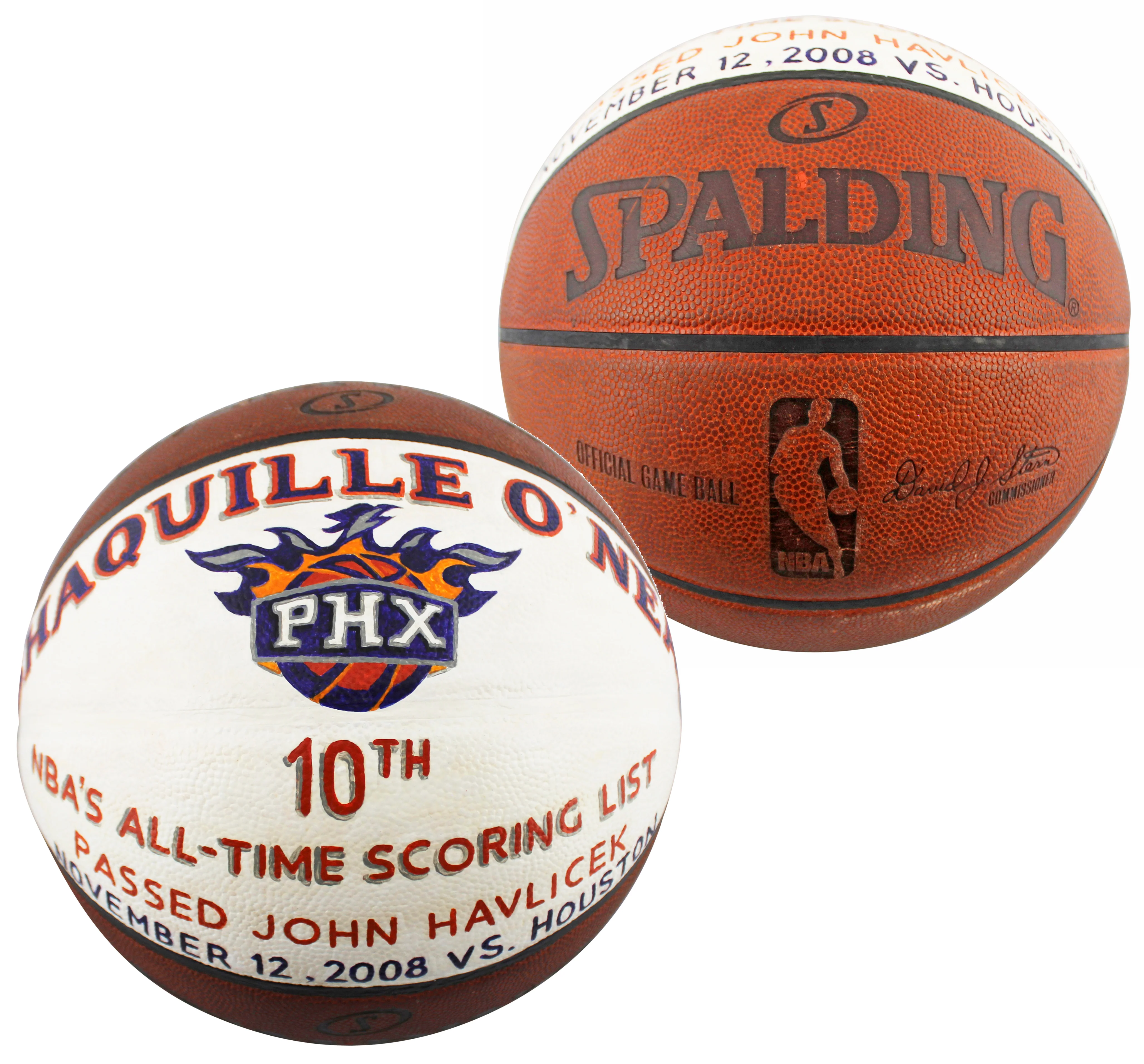 Shaquille O'Neal Game Used Basketball Reaching 10th On NBA Career Scoring List - Image 2