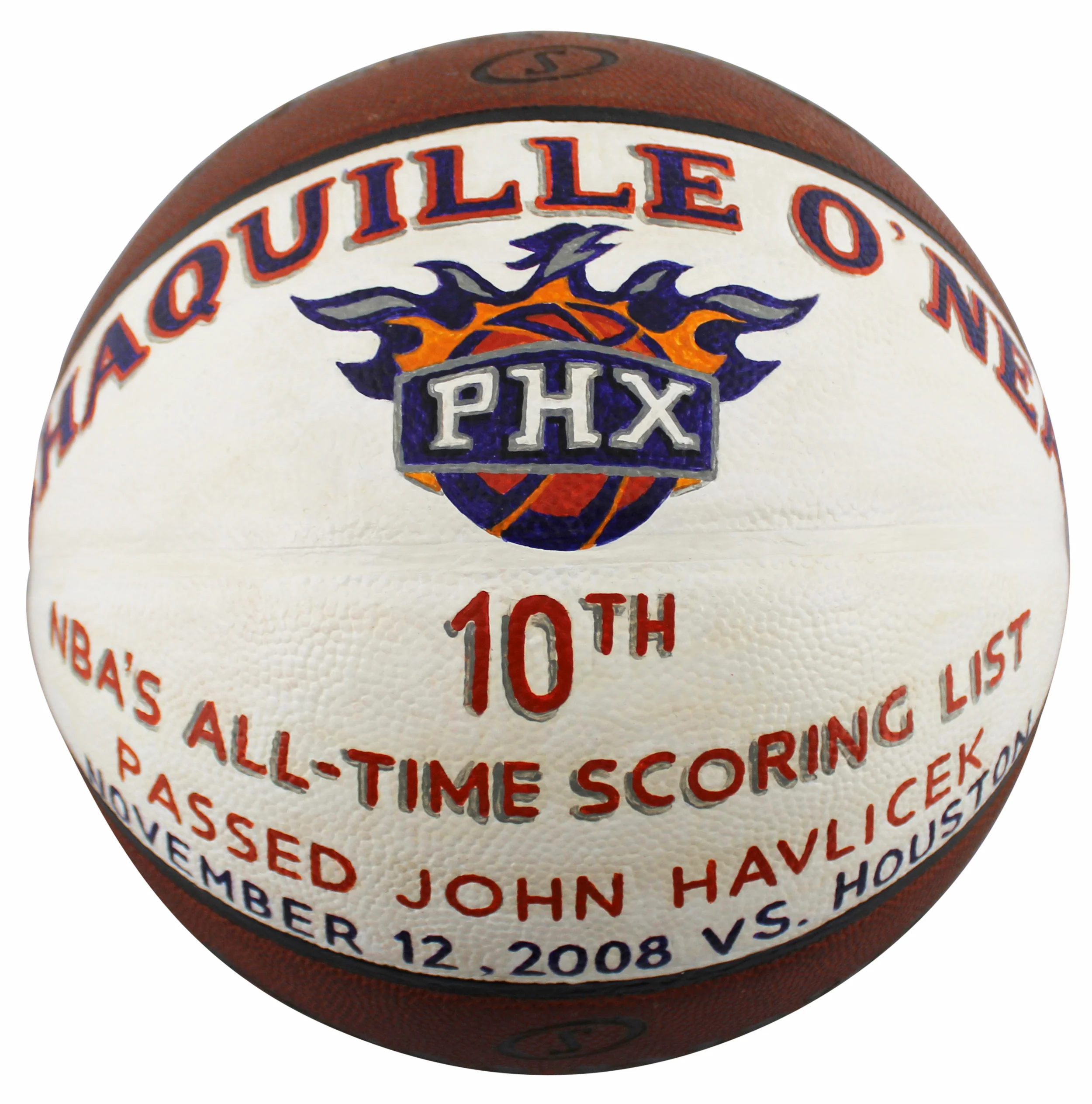 Shaquille O'Neal Game Used Basketball Reaching 10th On NBA Career Scoring List - Image 3