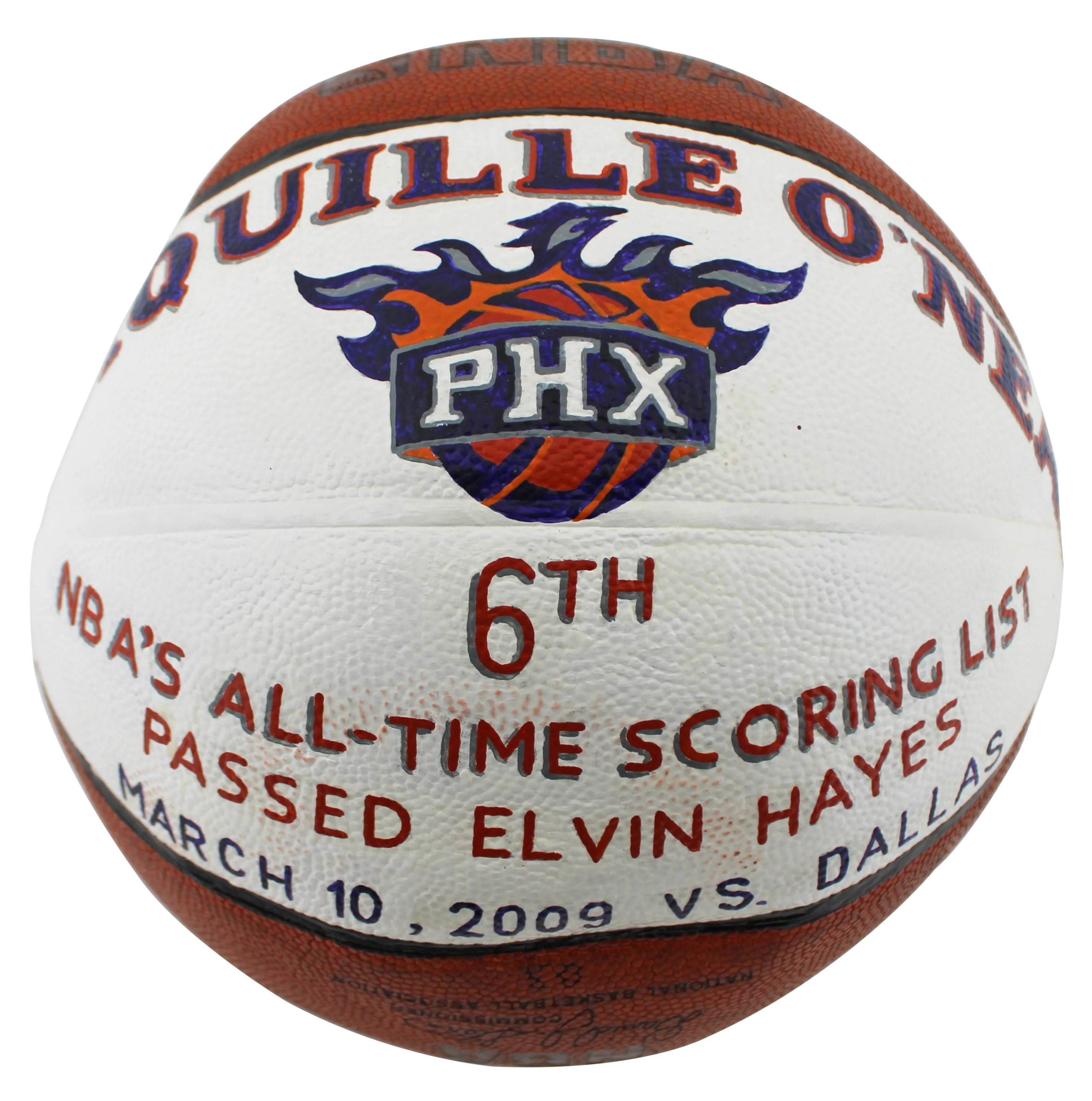 Shaquille O'Neal Game Used Basketball Reaching 6th On NBA Career Scoring List - Image 3