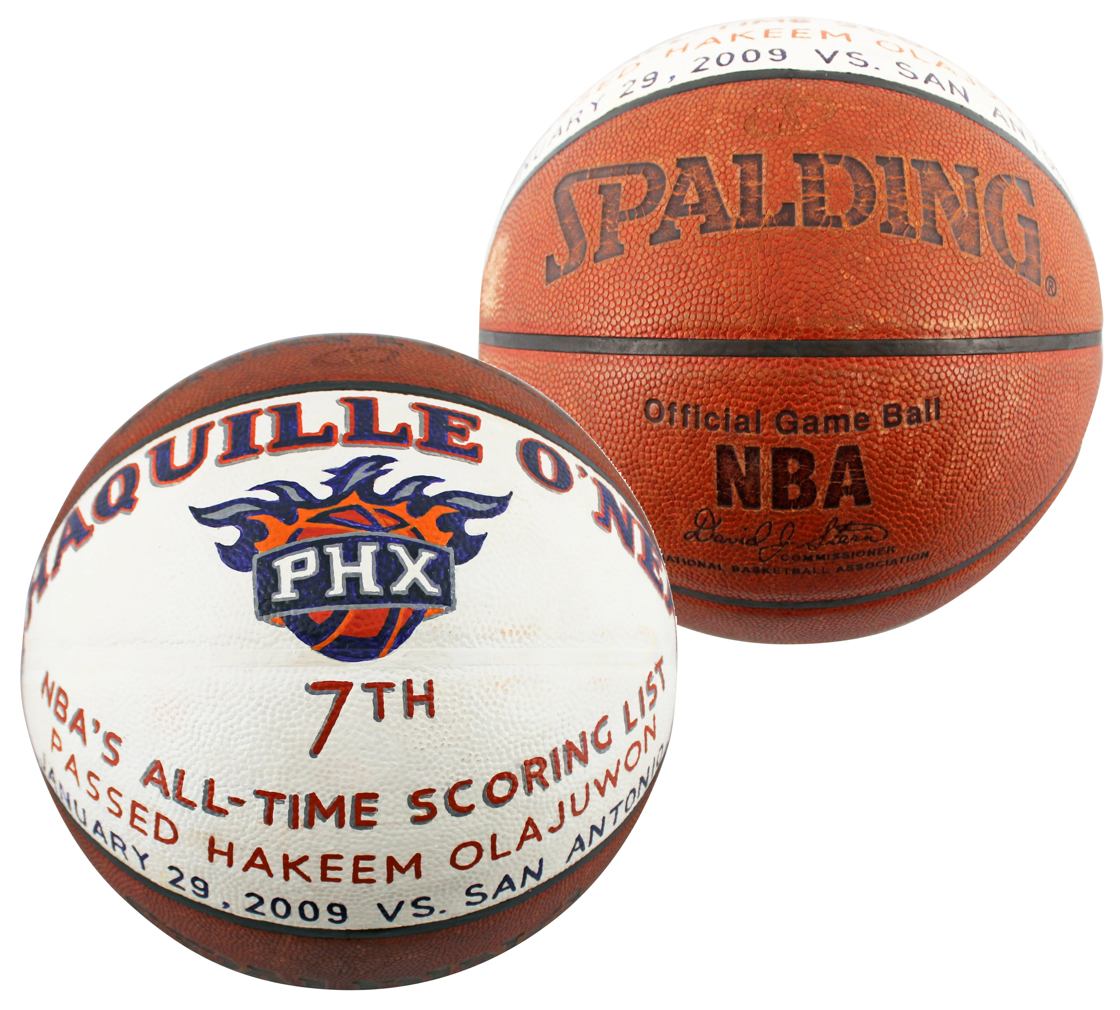 Shaquille O'Neal Game Used Basketball Reaching 7th On NBA Career Scoring List - Image 2