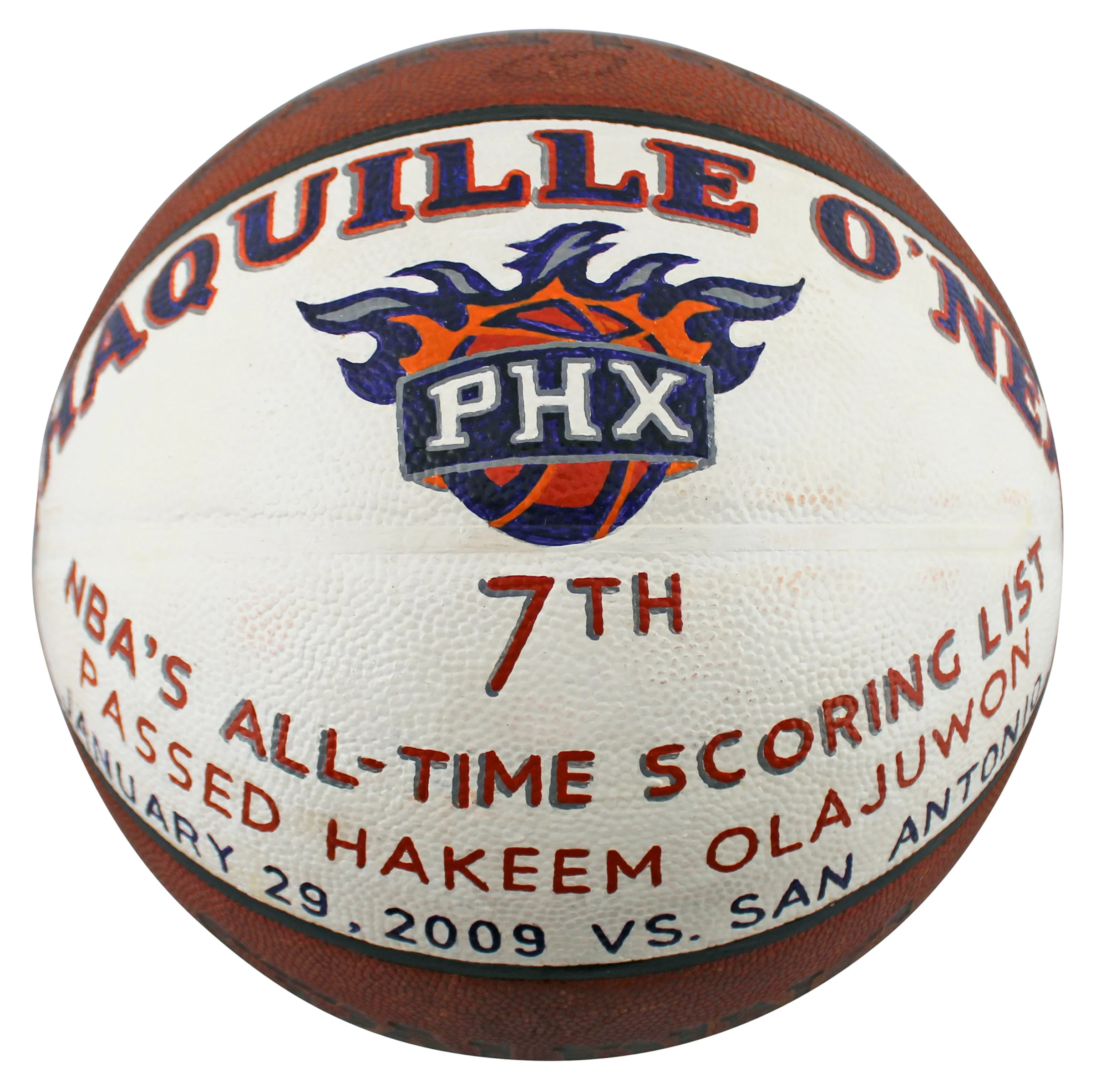 Shaquille O'Neal Game Used Basketball Reaching 7th On NBA Career Scoring List - Image 3