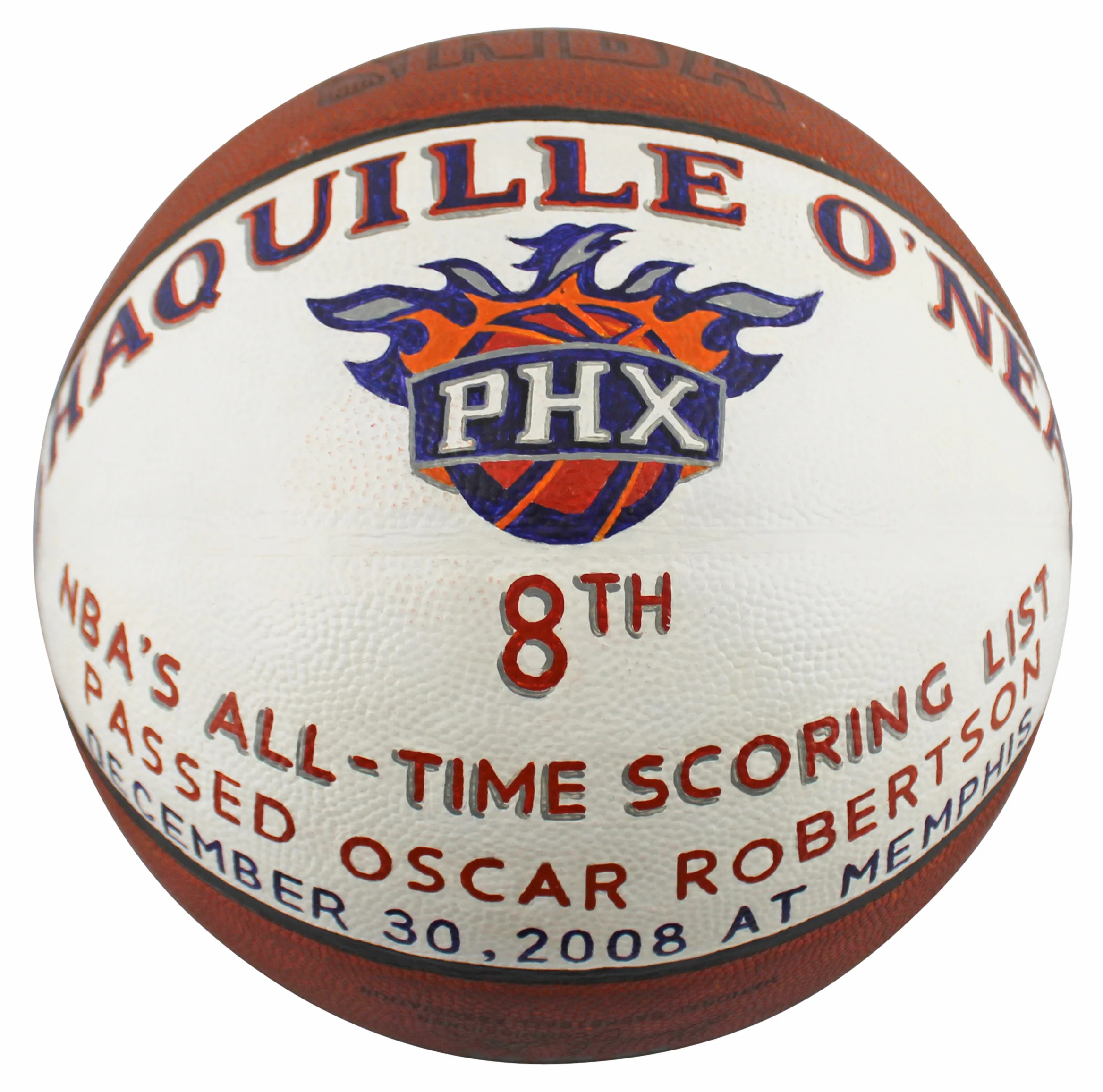 Shaquille O'Neal Game Used Basketball Reaching 8th On NBA Career Scoring List - Image 3