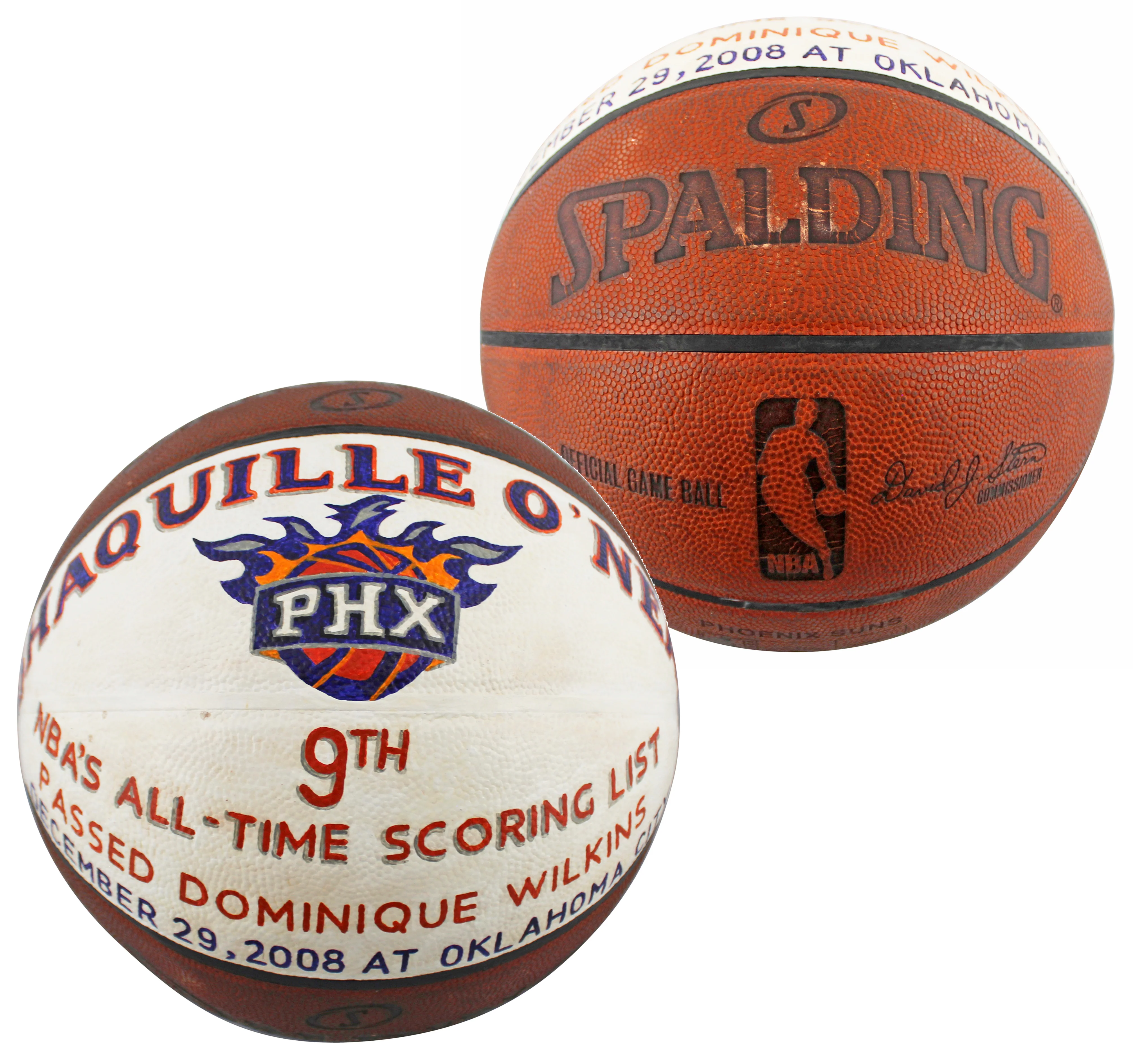 Shaquille O'Neal Game Used Basketball Reaching 9th On NBA Career Scoring List - Image 2