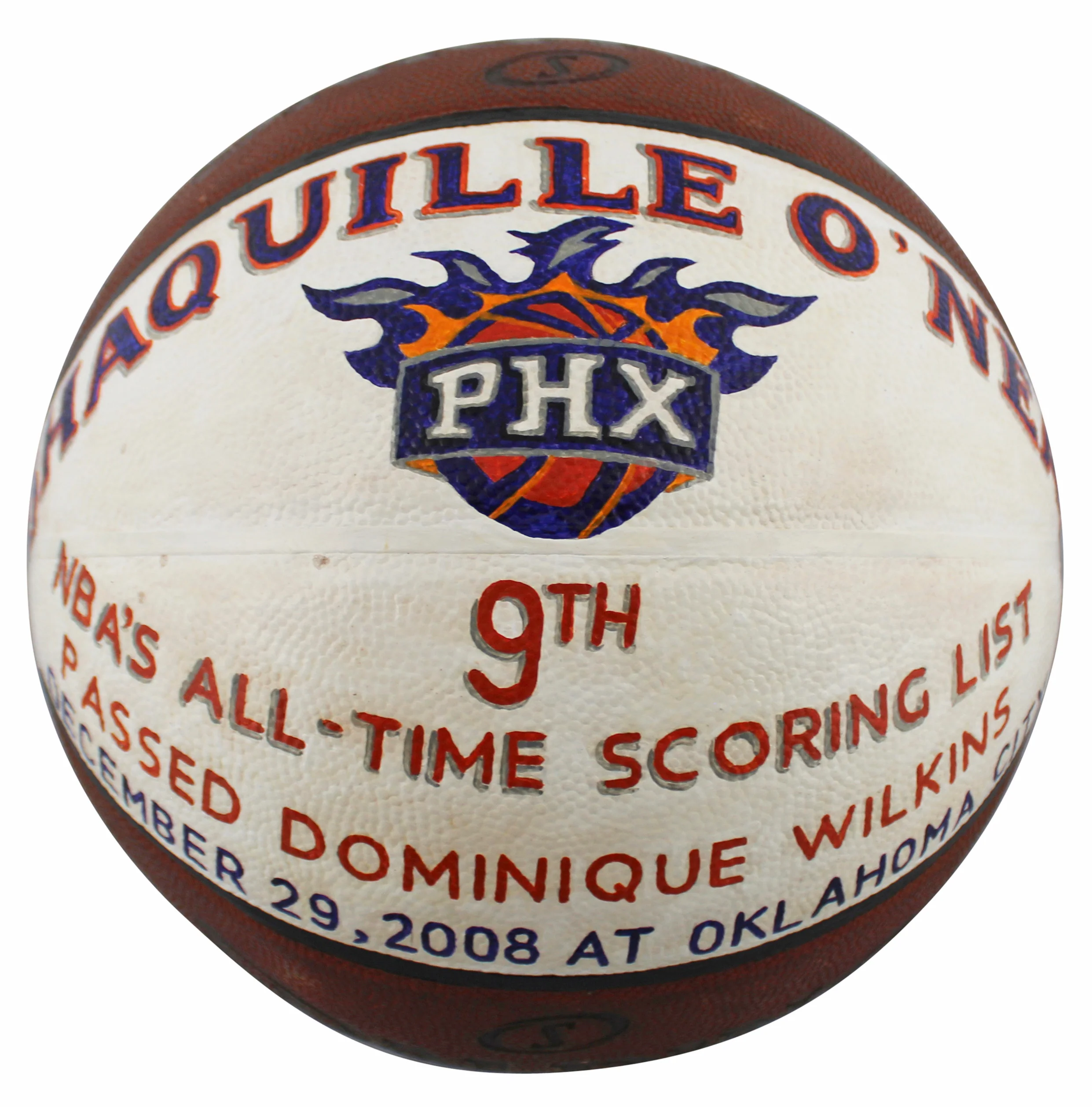 Shaquille O'Neal Game Used Basketball Reaching 9th On NBA Career Scoring List - Image 3