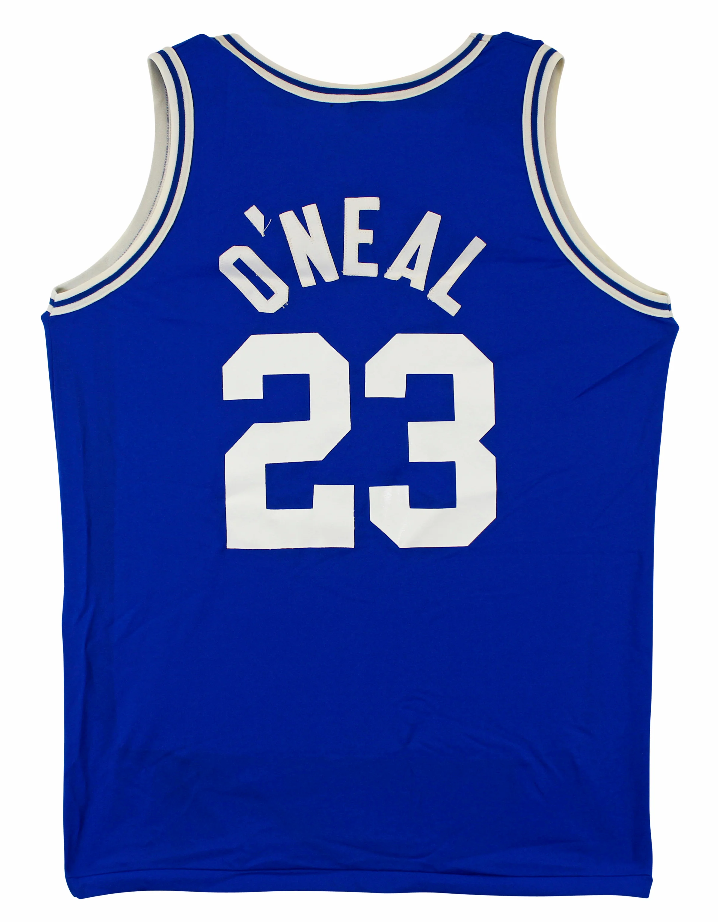 Shaquille O'Neal Game Worn Blue 1989 High School ASG Jersey SIA Photomatched - Image 3