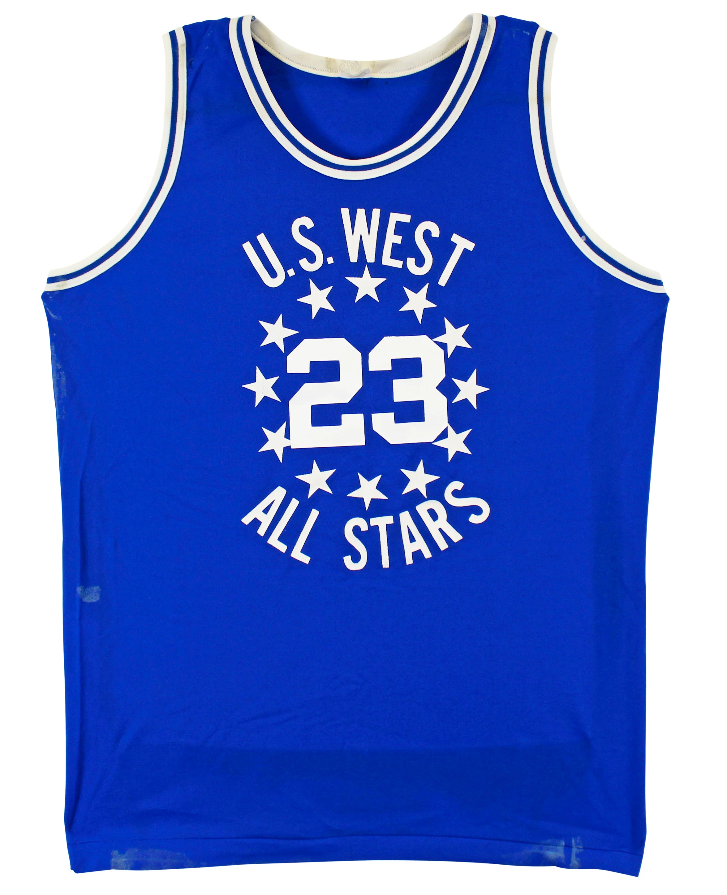 Shaquille O'Neal Game Worn Blue 1989 High School ASG Jersey SIA Photomatched - Image 7