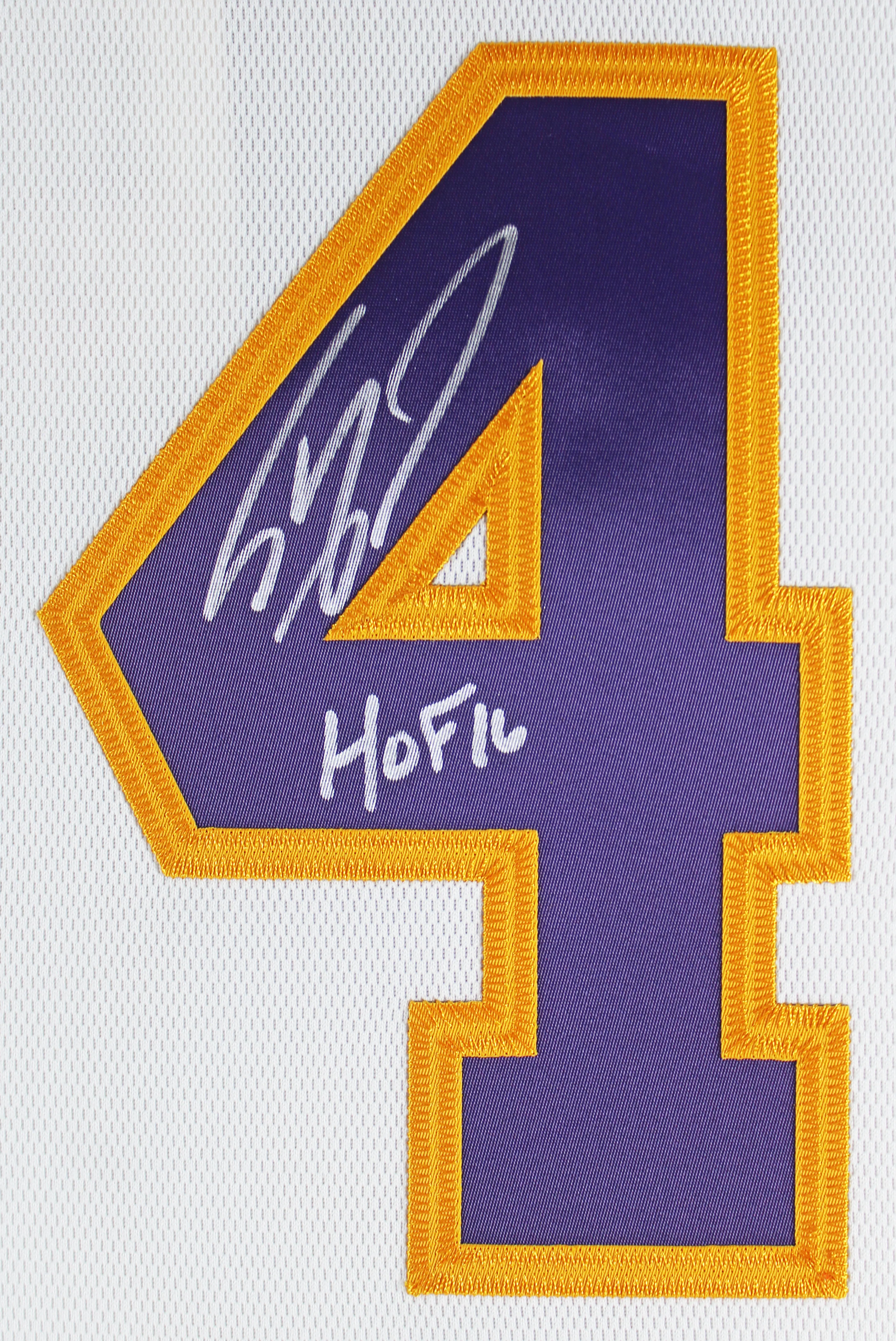 Shaquille O'Neal "HOF 16" Signed White M&N 2003-04 HWC Authentic Jersey BAS Wit - Image 2