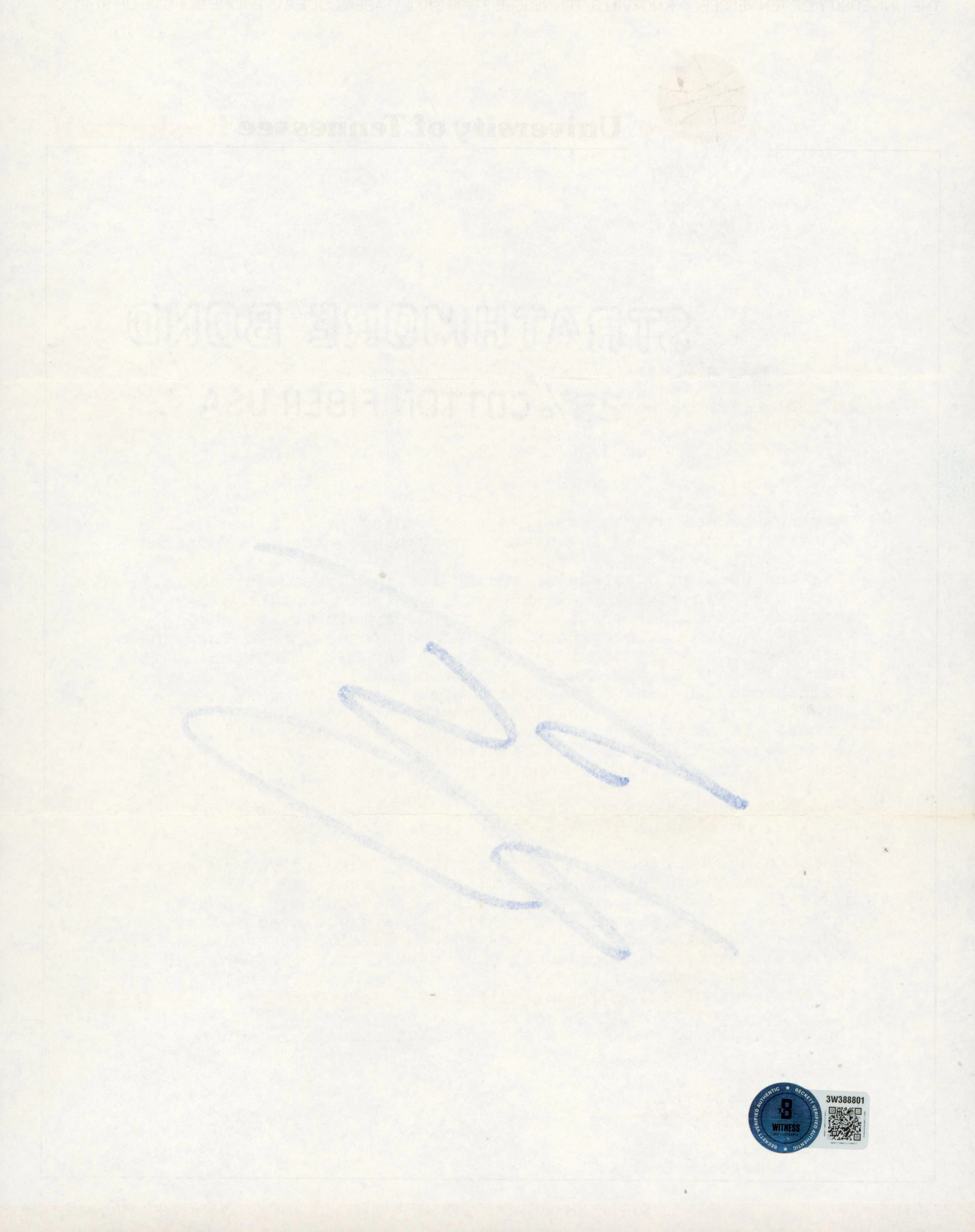 Shaquille O'Neal Signed 1988 University of Tennessee Recruitment Letter BAS - Image 3