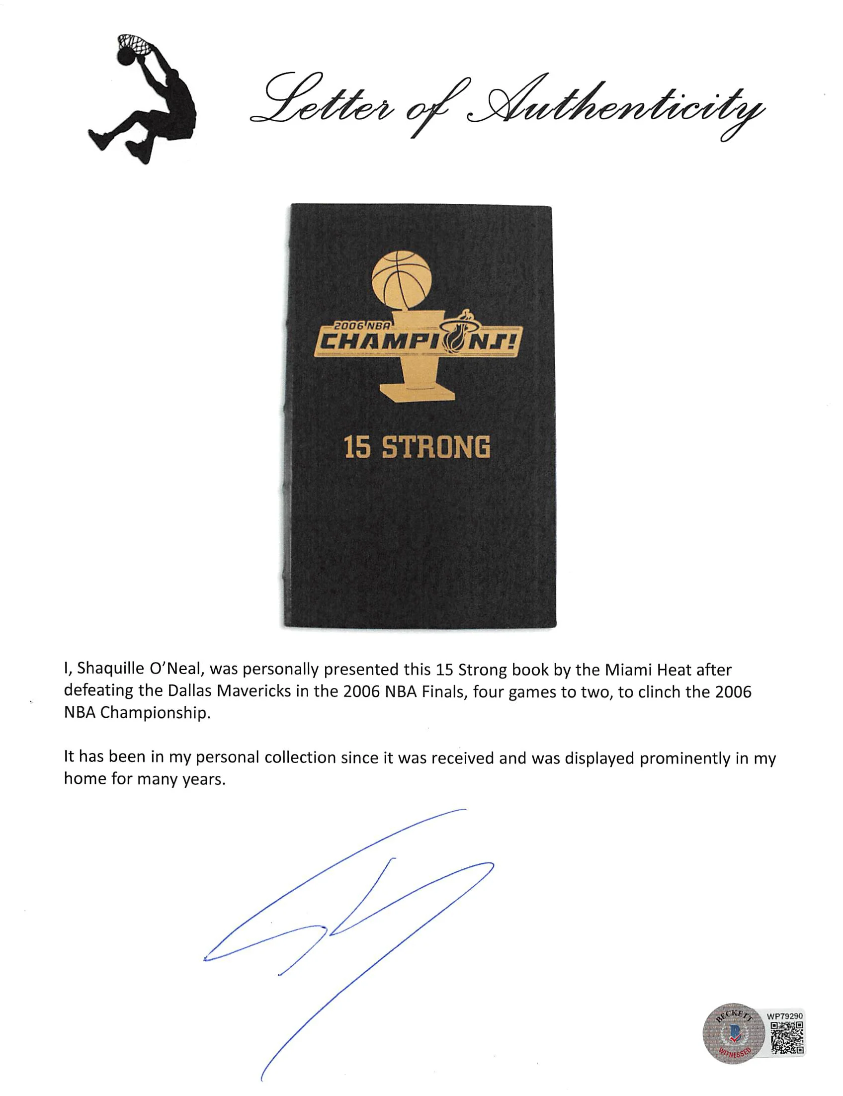 Shaquille O'Neal Signed 2006 NBA Championship 15 Strong Coffee Table Book BAS - Image 9