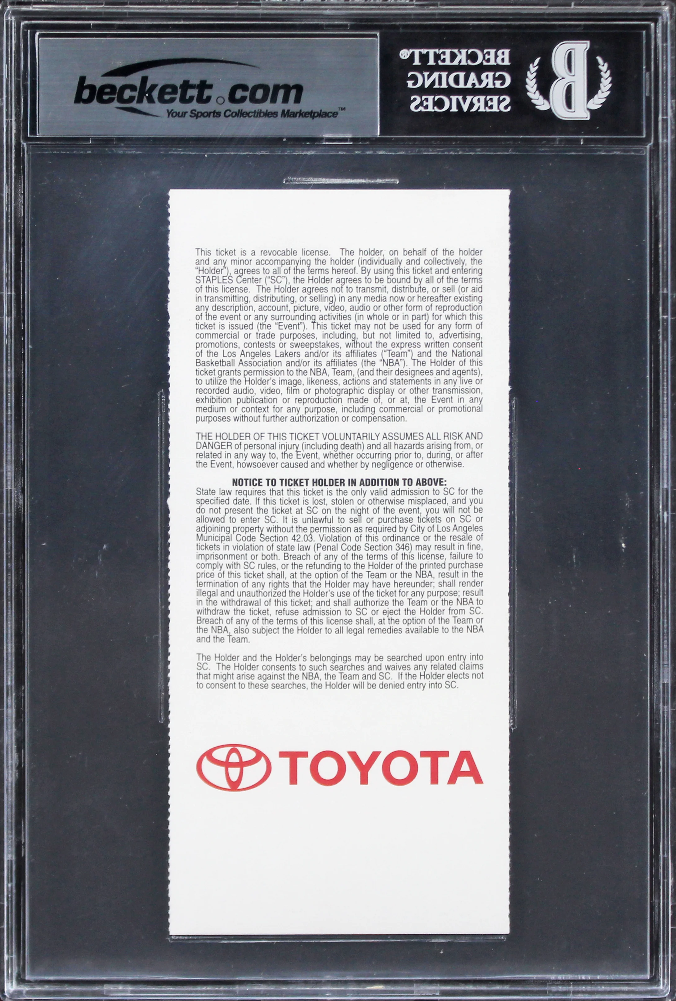 Shaquille O'Neal Signed 4/2/13 #34 Retirement Ticket Stub Auto 10! BAS Slabbed 2 - Image 3