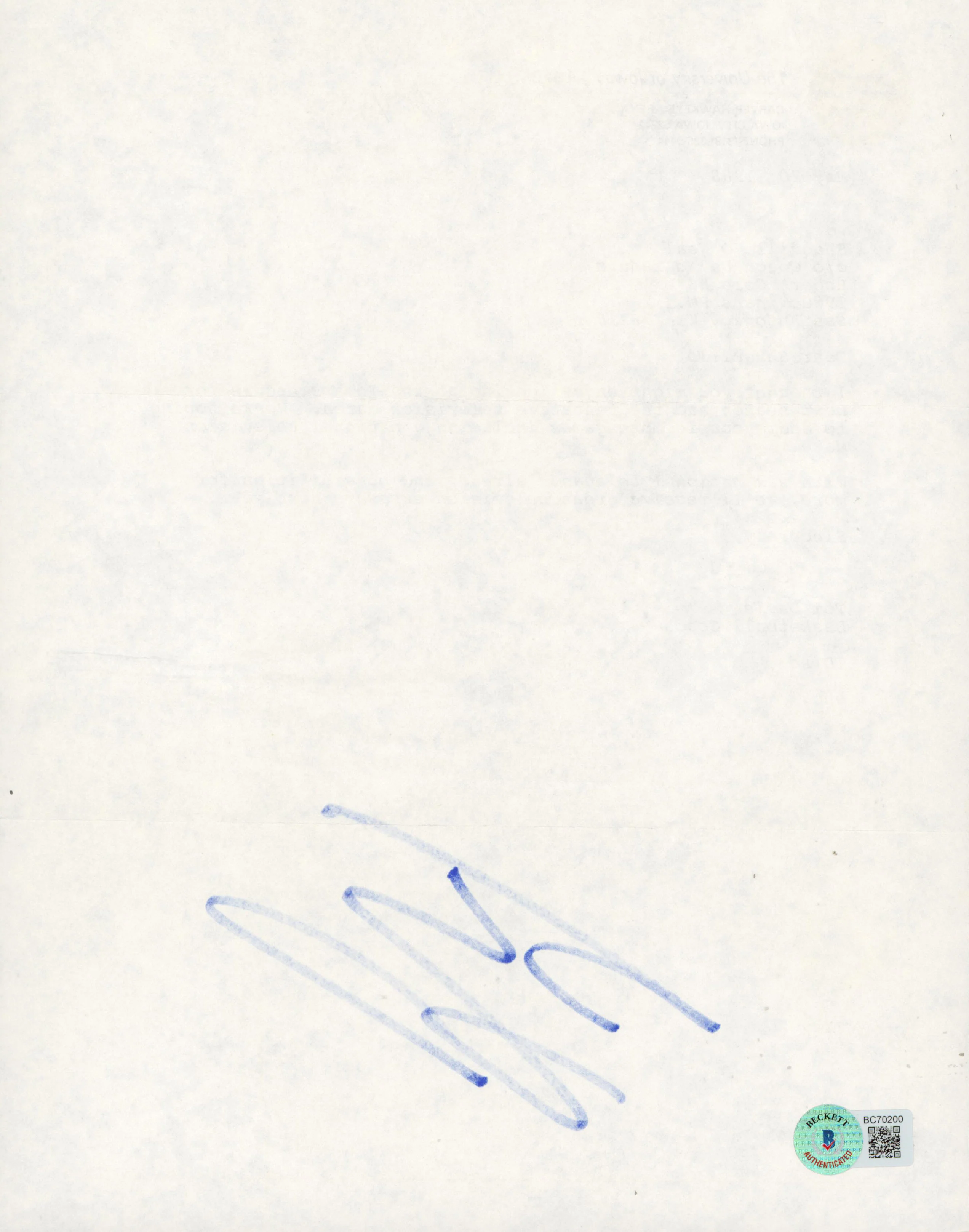 Shaquille O'Neal & Tom Davis Signed 1988 Iowa University Envelope & Letter BAS - Image 3