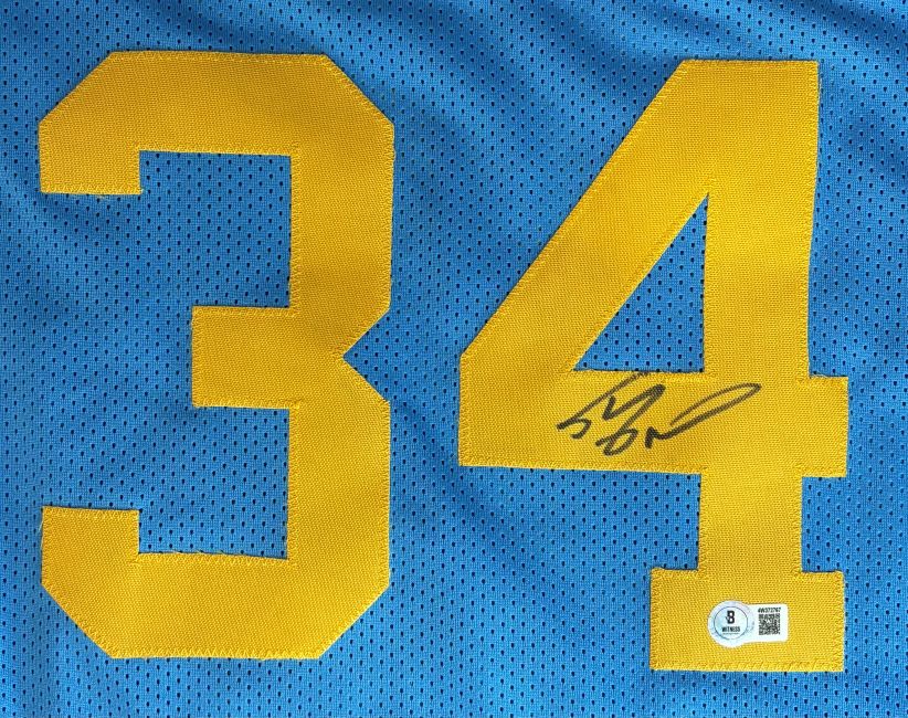 Shaquille O'Neal Los Angeles Signed Light Blue Basketball Jersey BAS - Image 2
