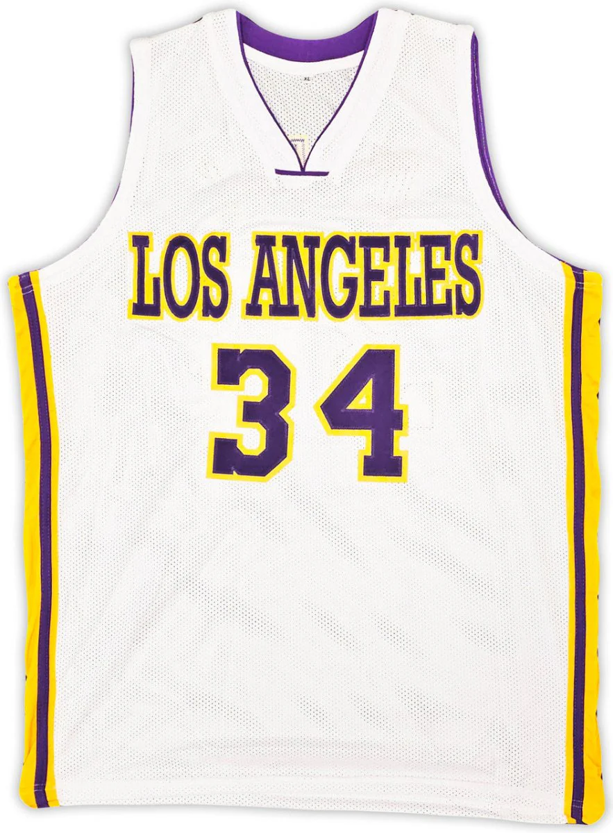 Shaquille O'Neal Los Angeles Signed White Basketball Jersey BAS - Image 3