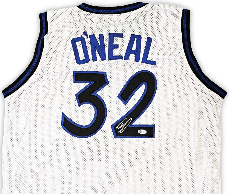 Shaquille O'Neal Orlando Signed White Basketball Jersey BAS - Image 2