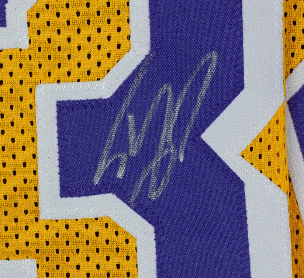 Shaquille O'Neal Signed Custom Yellow Pro Style Basketball Jersey BAS - Image 2
