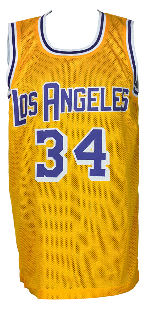 Shaquille O'Neal Signed Custom Yellow Pro Style Basketball Jersey BAS - Image 4