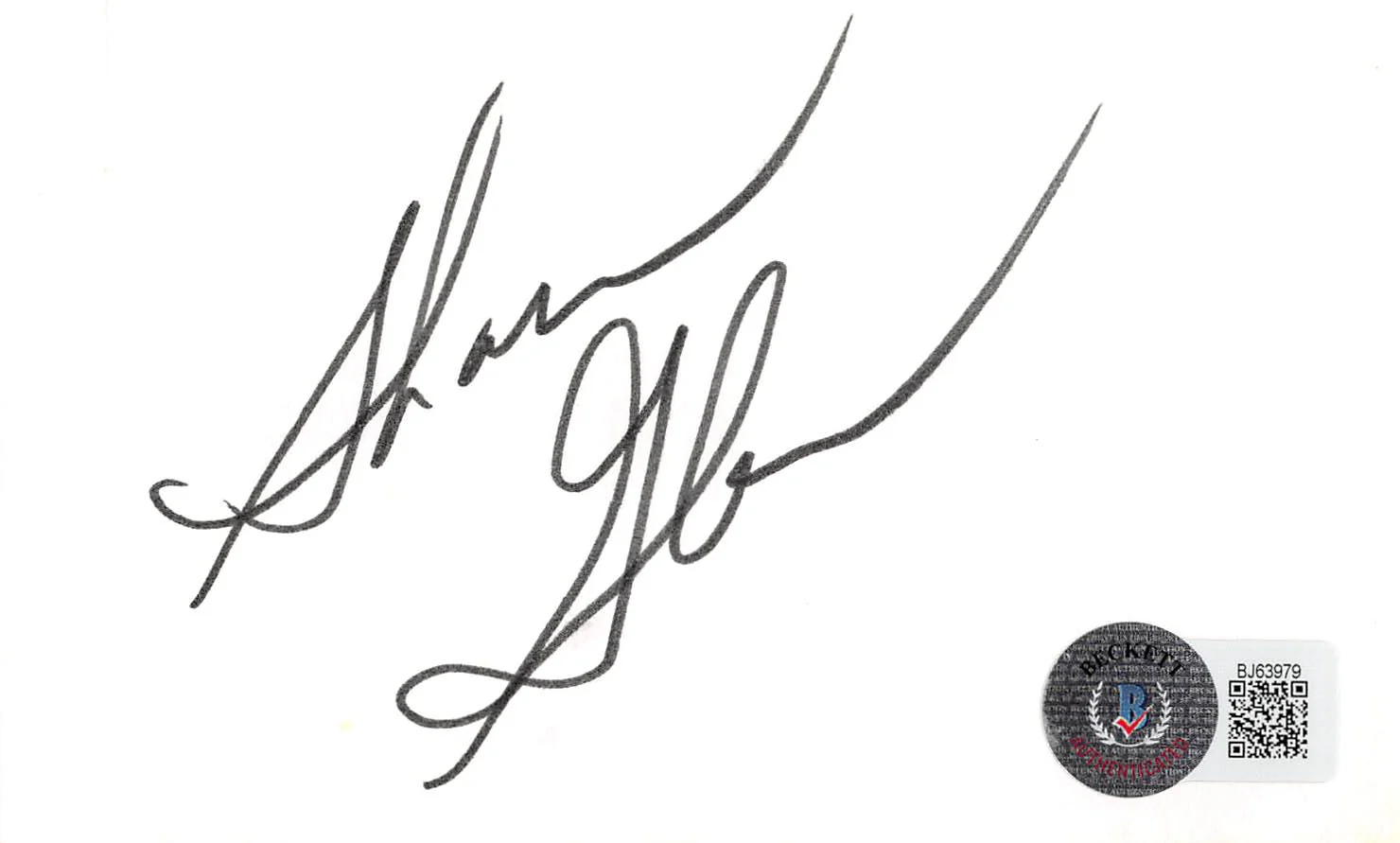 Sharon Gless Cagney & Lacey Authentic Signed 3x5 Index Card BAS #BJ63979 - Image 2