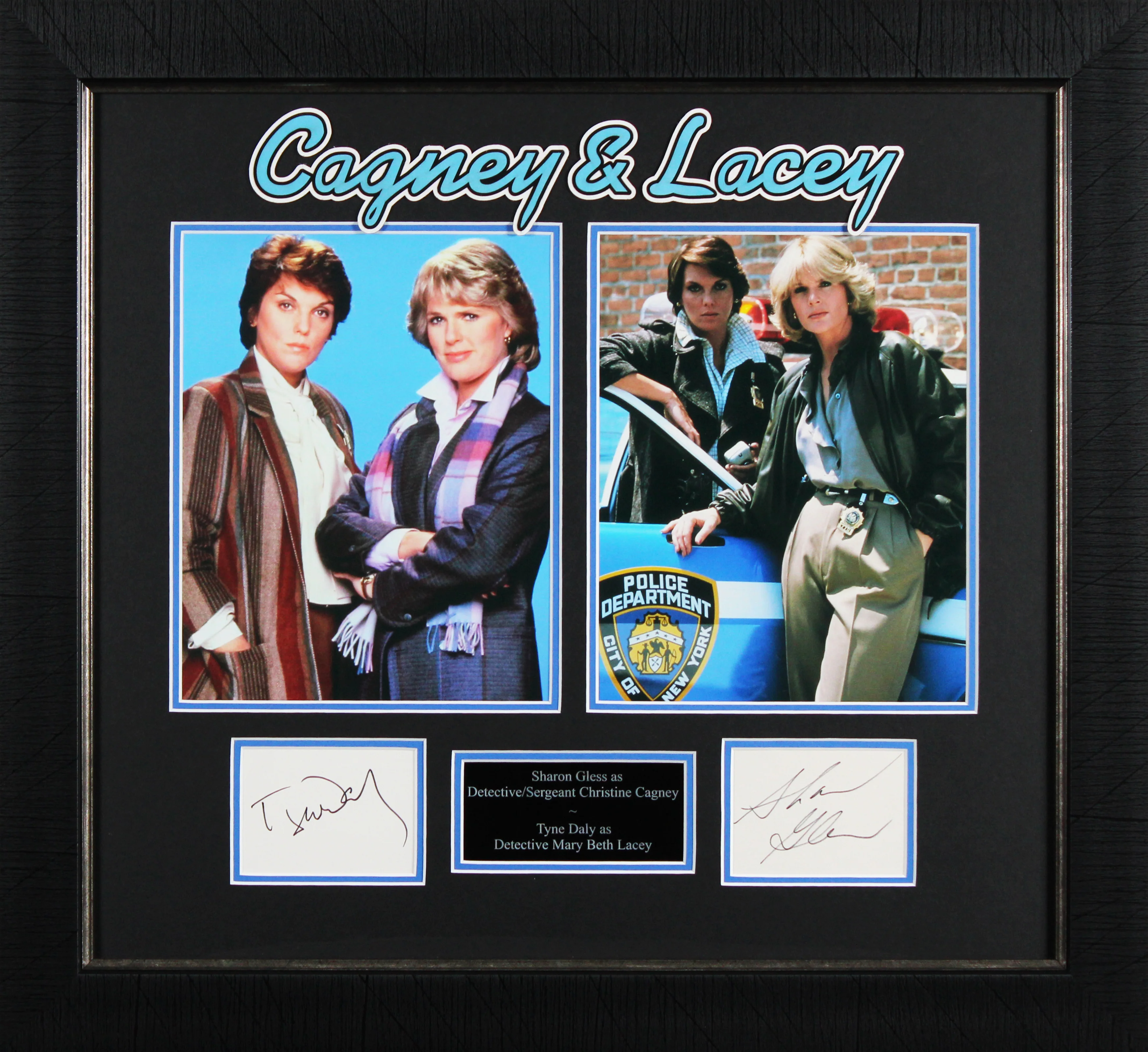 Sharon Gless & Tyne Daly Cagney & Lacey Signed Framed Display BAS #AD04974 - Image 2