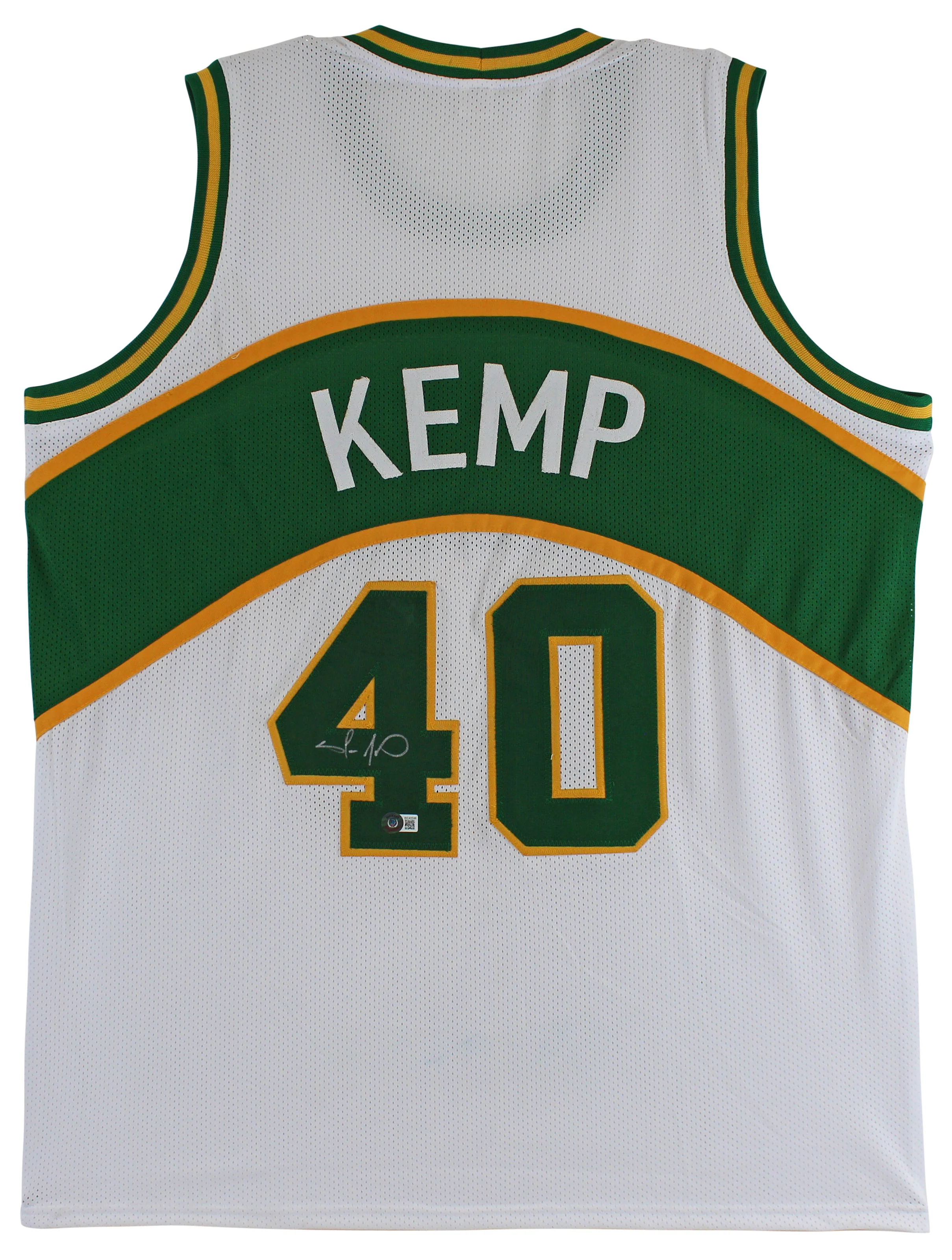 Shawn Kemp Authentic Signed White Pro Style Jersey Autographed BAS Witnessed - Image 2