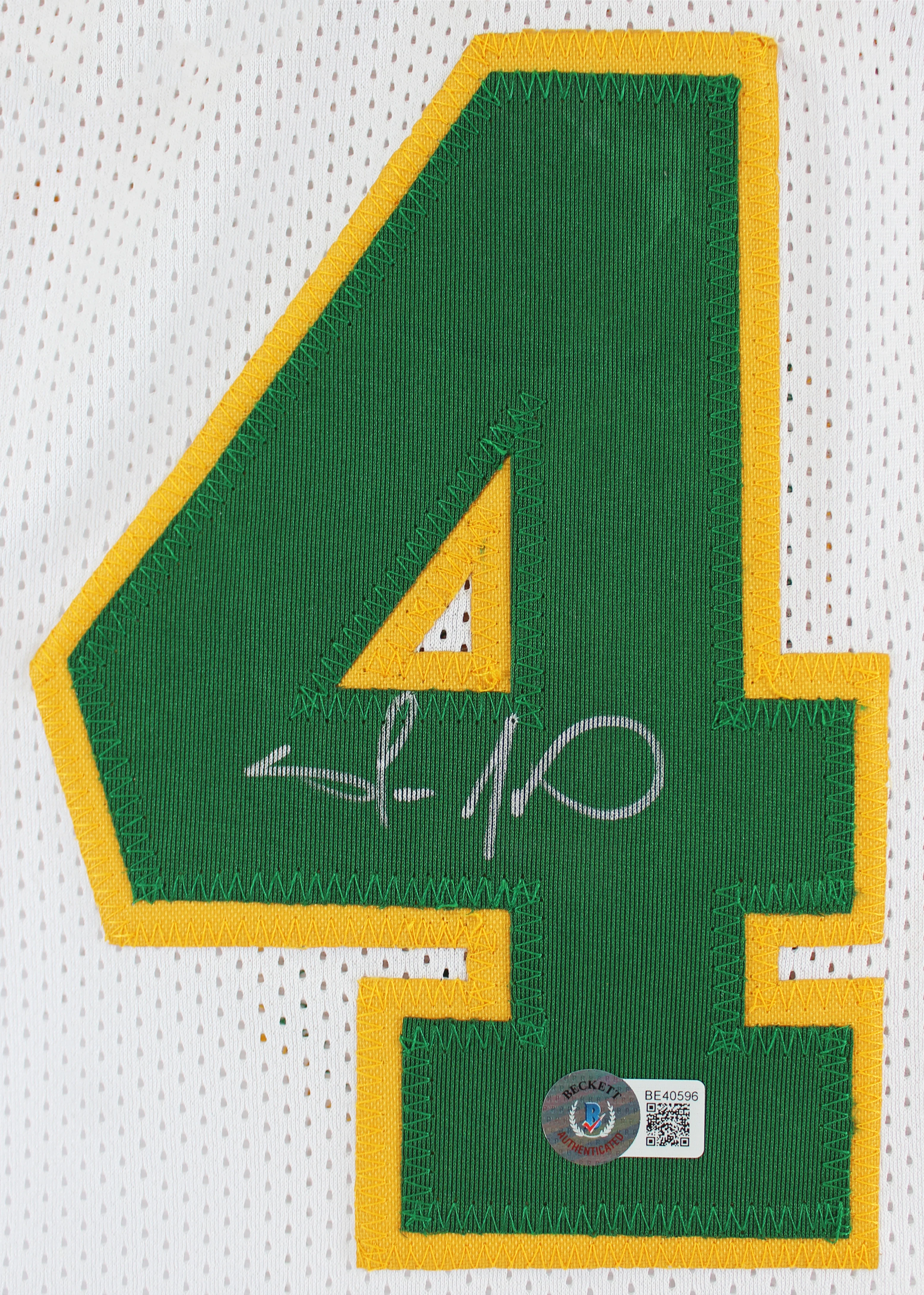 Shawn Kemp Authentic Signed White Pro Style Jersey Autographed BAS Witnessed - Image 3