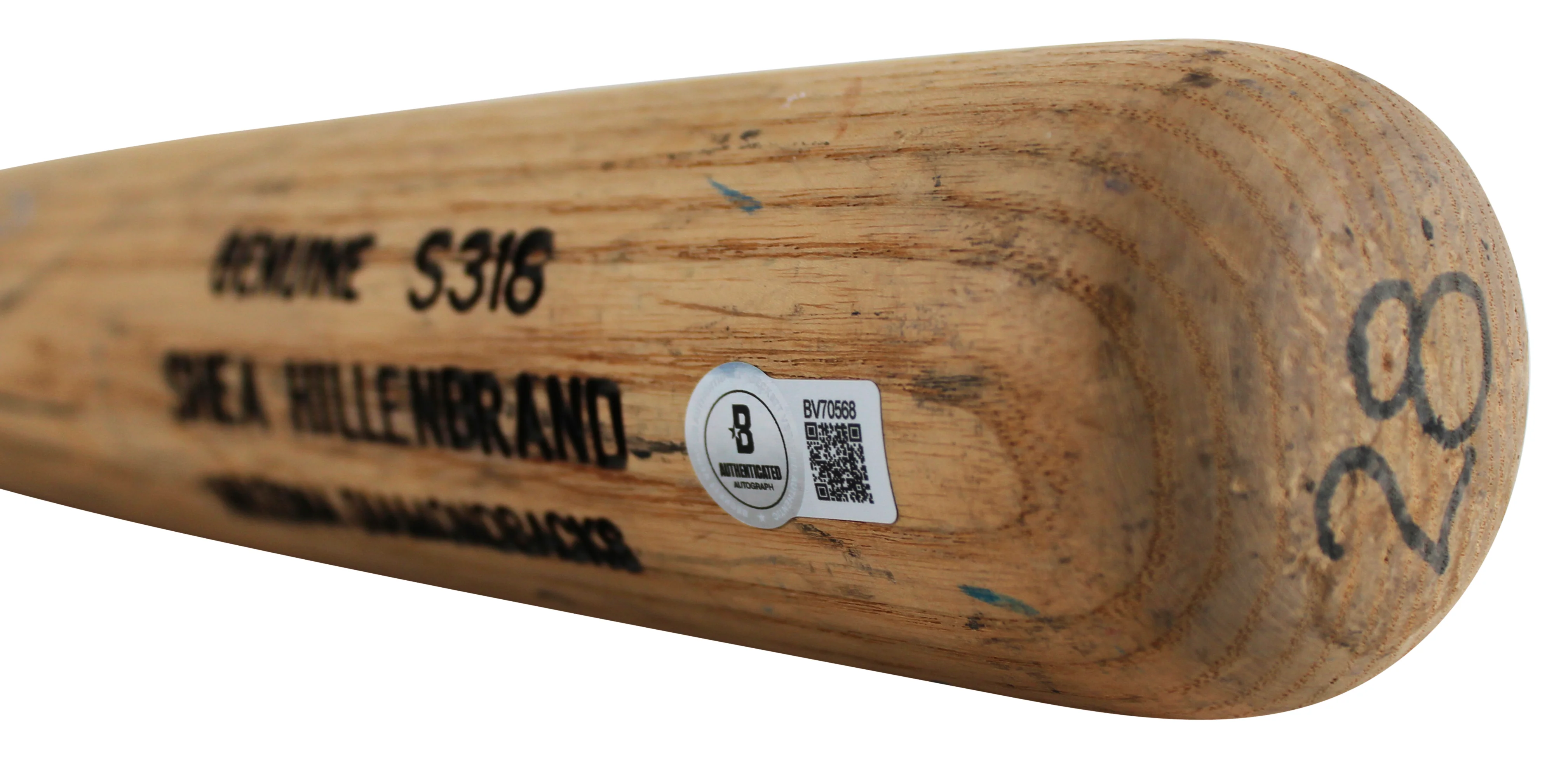 Shea Hillenbrand Signed Game Used Louisville Slugger Player Model Broken Bat BAS - Image 6