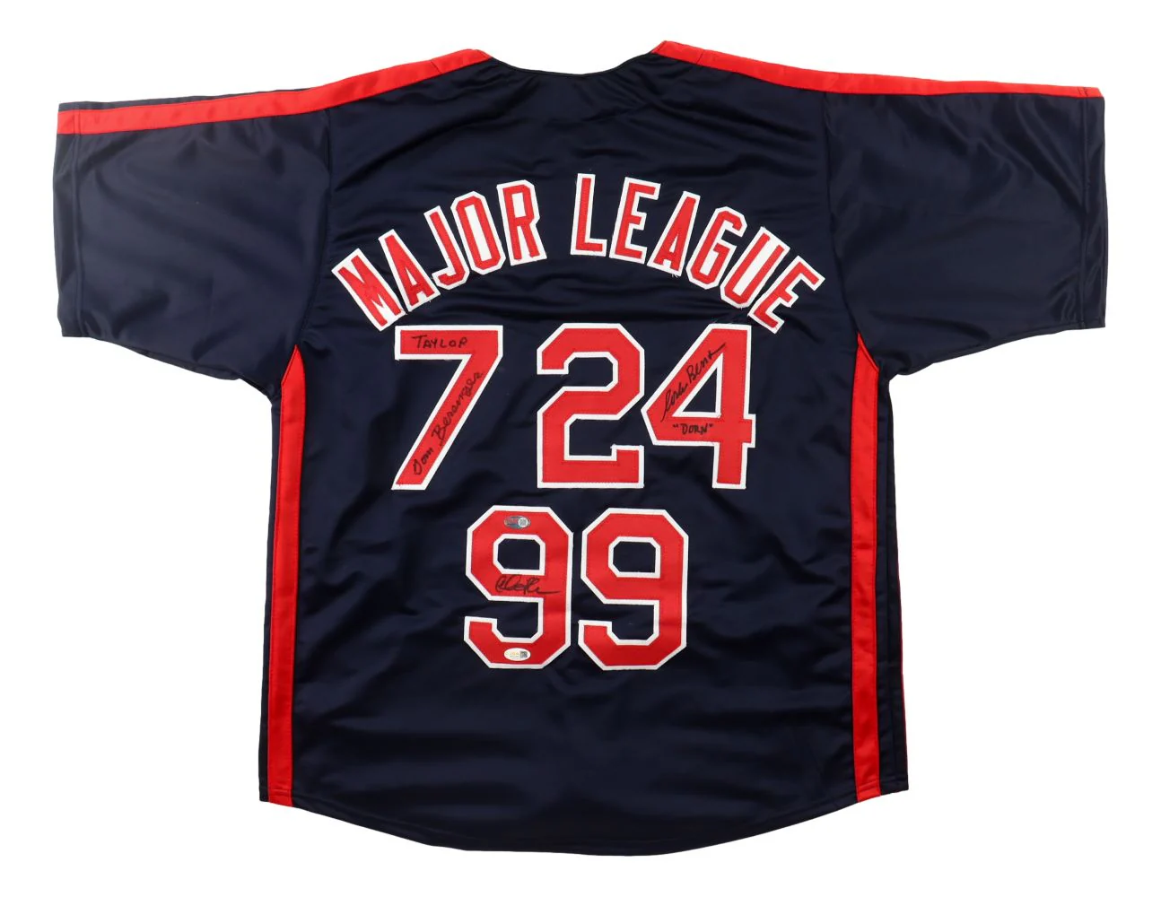 Sheen Bernsen Berenger Signed Navy Blue Major League Baseball Jersey JSA QR