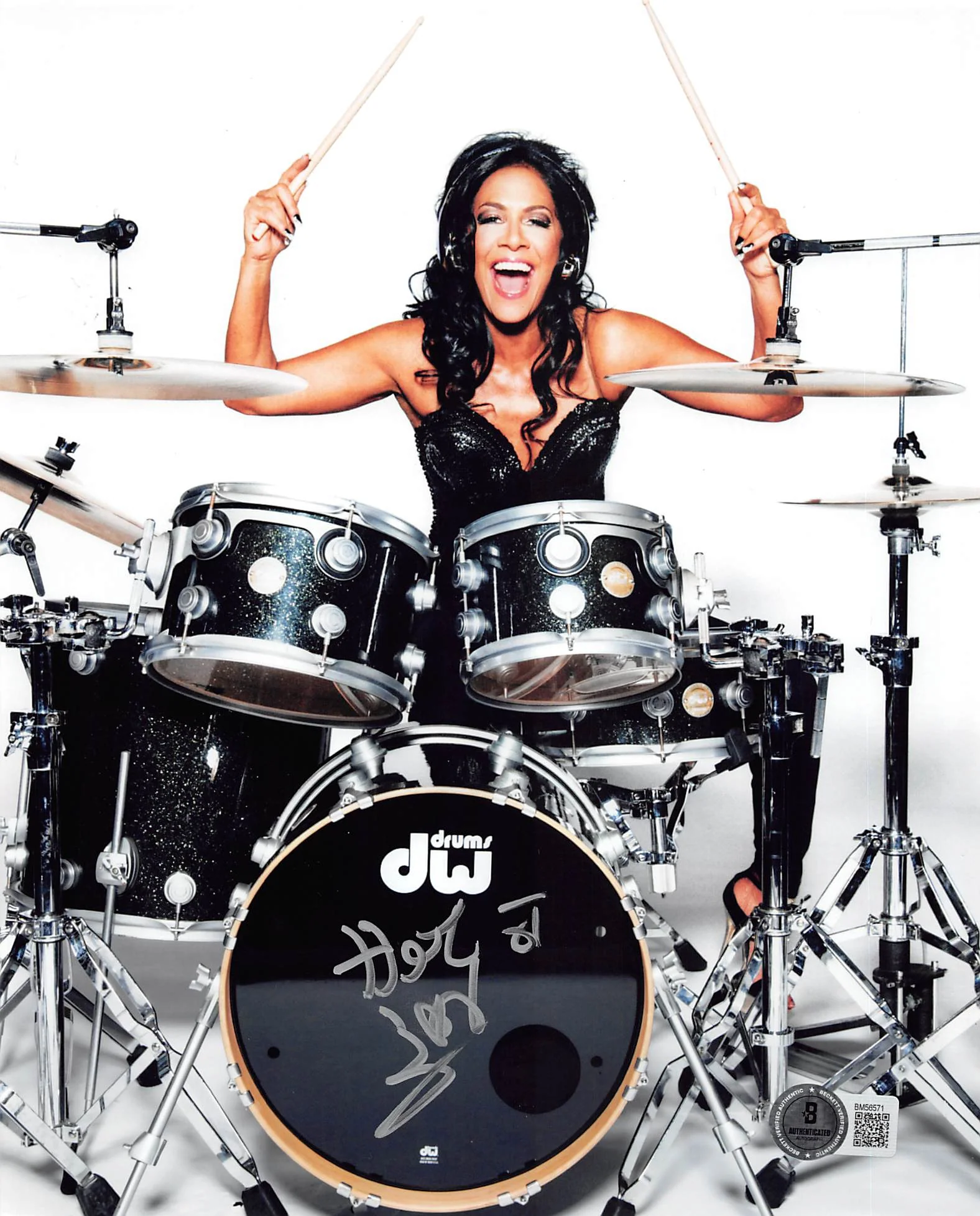 Sheila E. The George Duke Band Authentic Signed 8x10 Photo BAS #BM56571