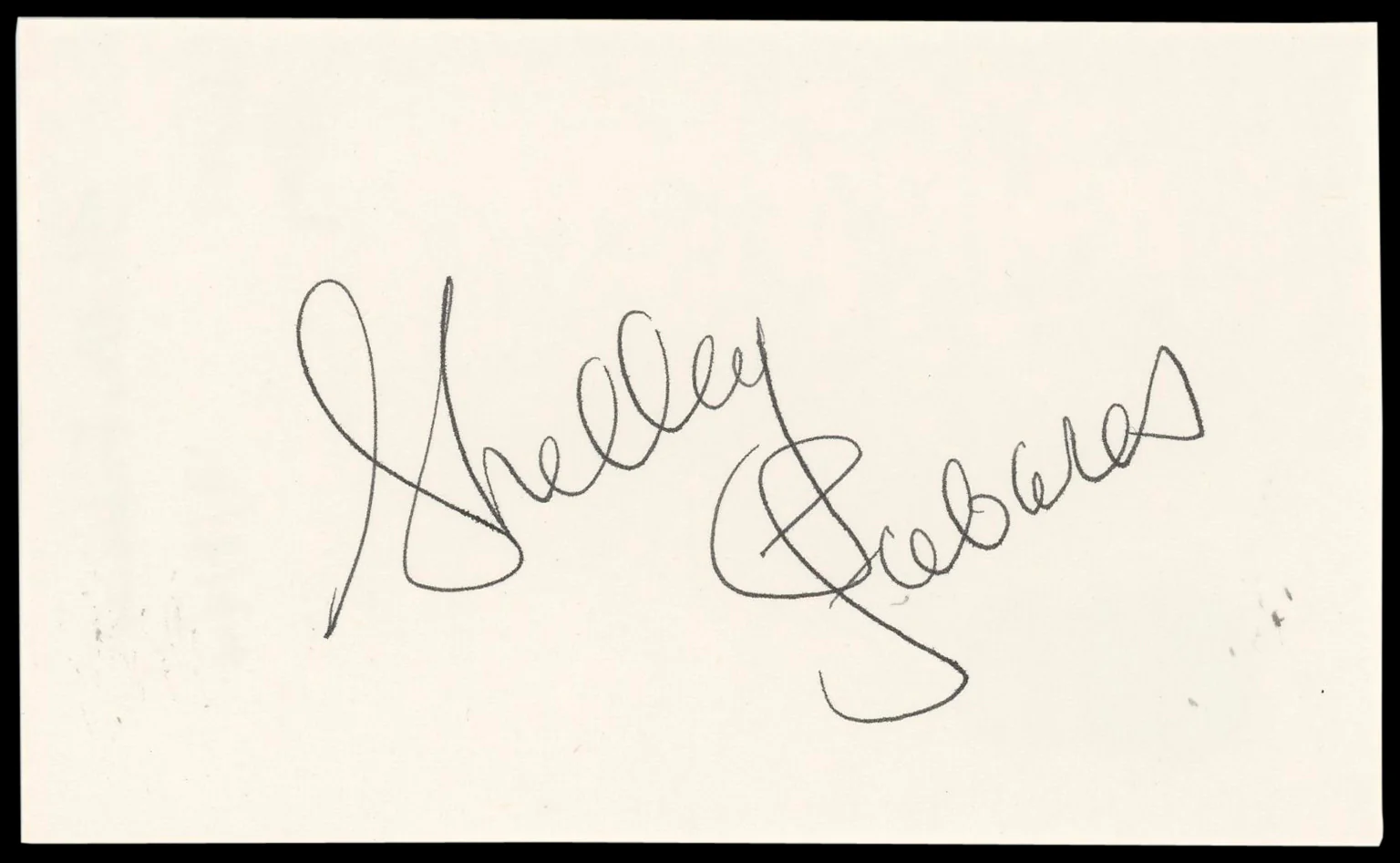 Shelley Fabares The Donna Reed Show Authentic Signed 3x5 Index Card BAS #BN89188 - Image 2