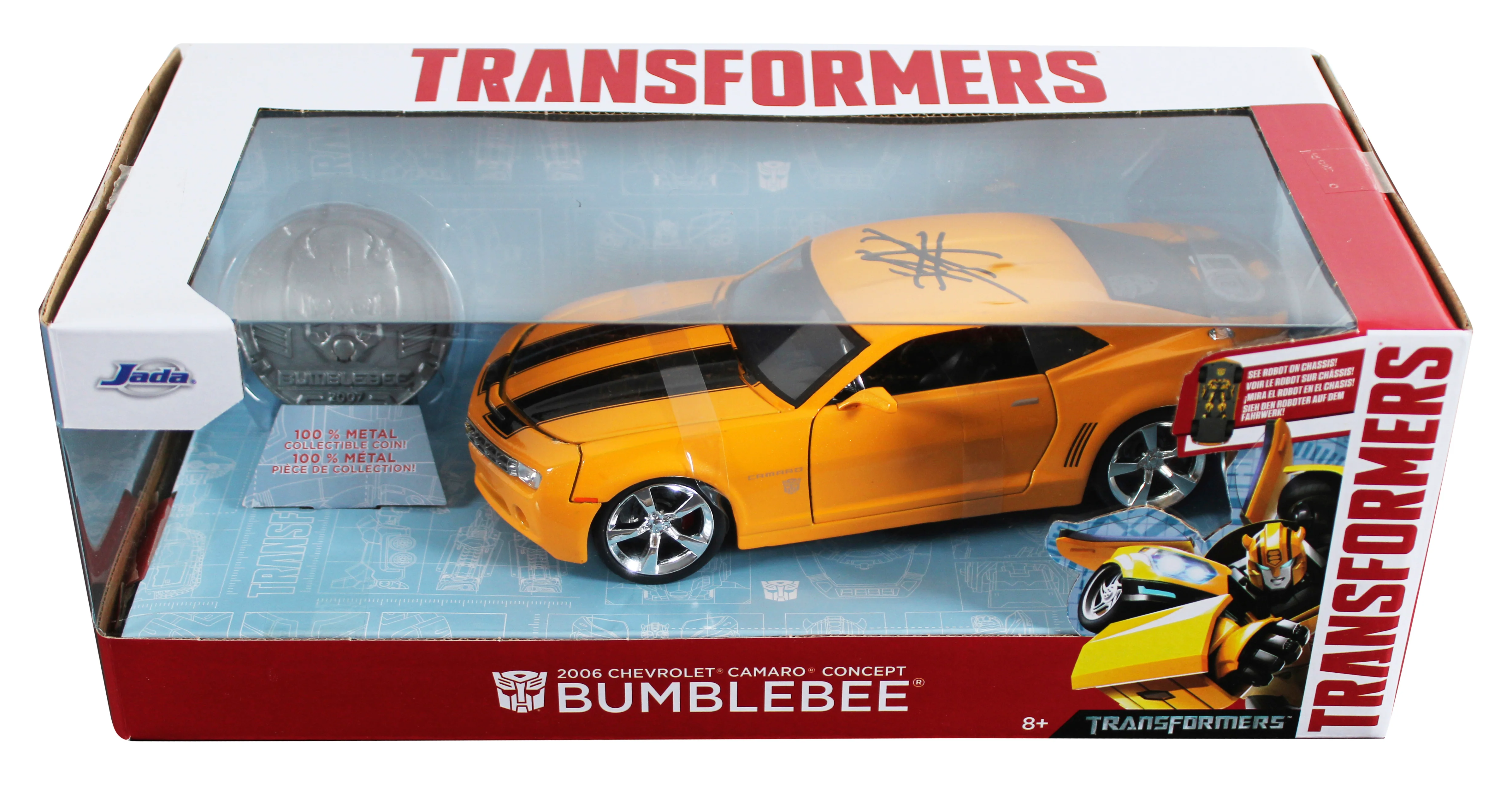 Shia LaBeouf Transformers Signed 2006 Chevrolet Camaro 1:24 Die Cast Car BAS - Image 9