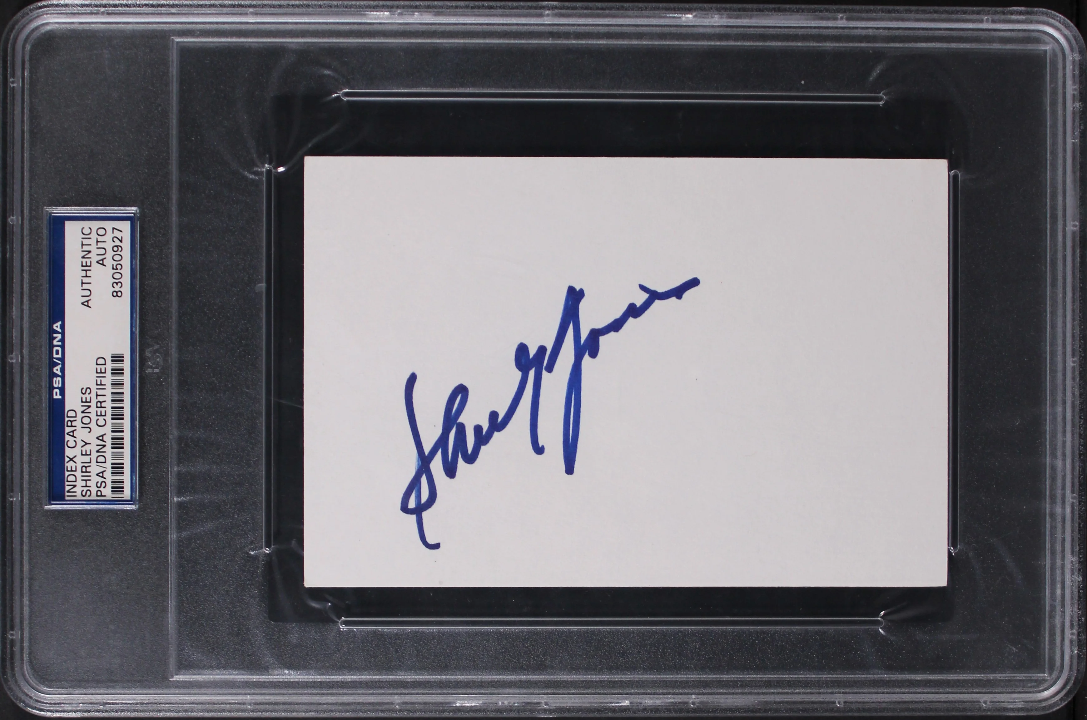 Shirley Jones Elmer Gantry Authentic Signed 4x6 Index Card PSA/DNA Slabbed - Image 2