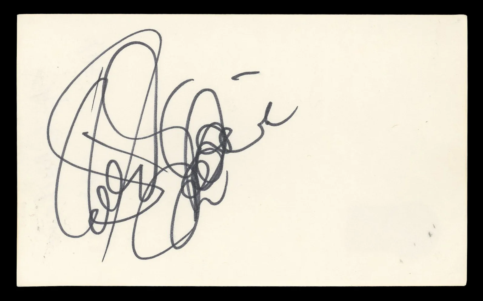 Shirley MacLaine Terms of Endearment Signed 3x5 Index Card BAS #BN06520 - Image 2