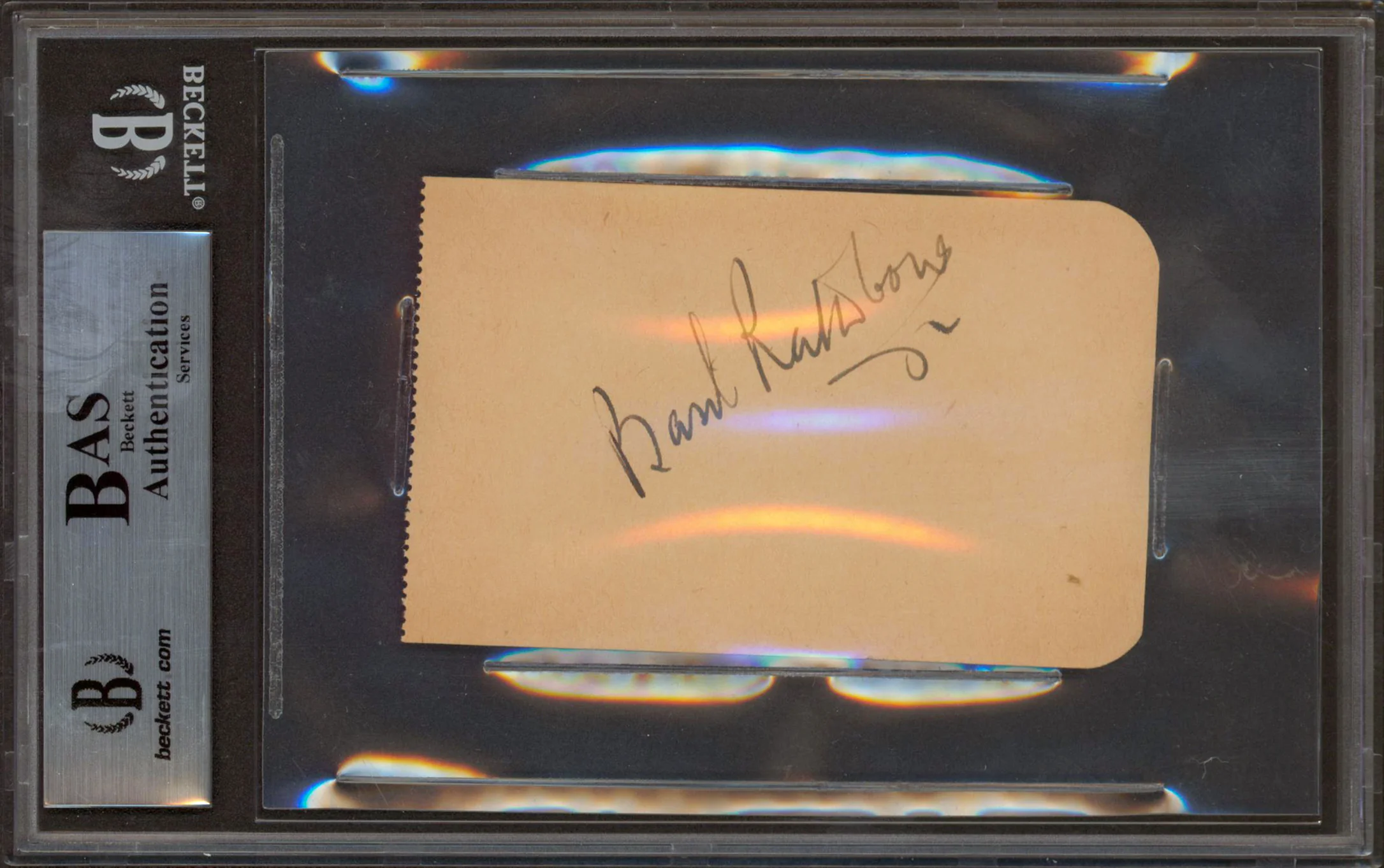 Shirley Temple & Basil Rathbone Authentic Signed 2.4x3.85 Album Page BAS Slabbed - Image 3