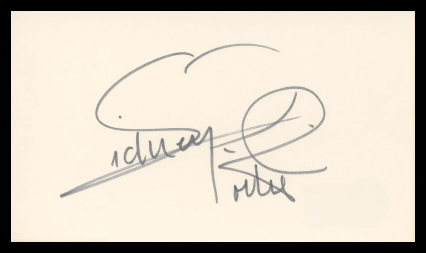 Sidney Poitier In The Heat of the Night Authentic Signed 3x5 Index Card BAS #BV01244