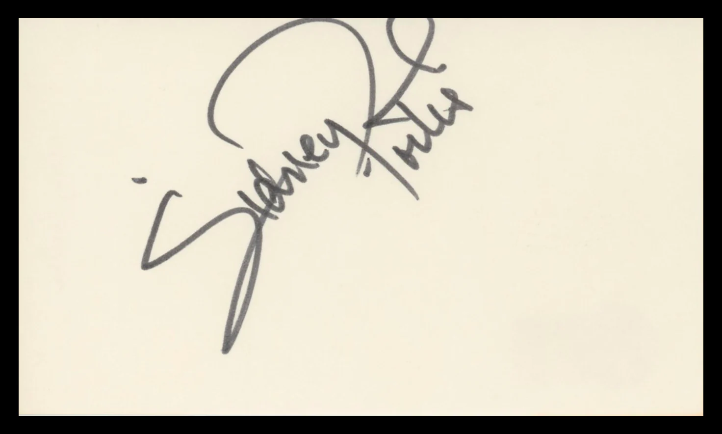 Sidney Poitier In The Heat of the Night Signed 3x5 Index Card BAS #BV01245 - Image 2